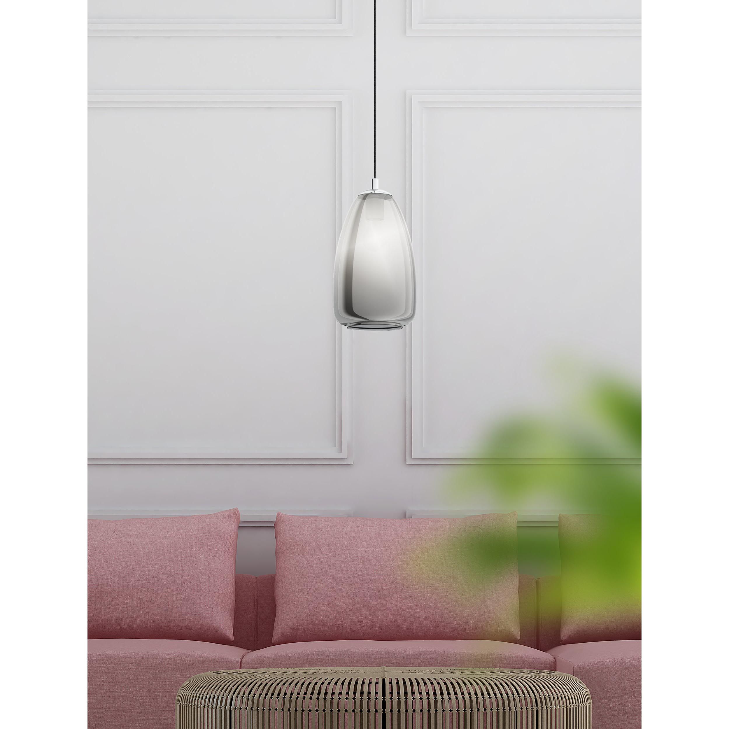 Suspension ALOBRASE verre fumé Ø20cm