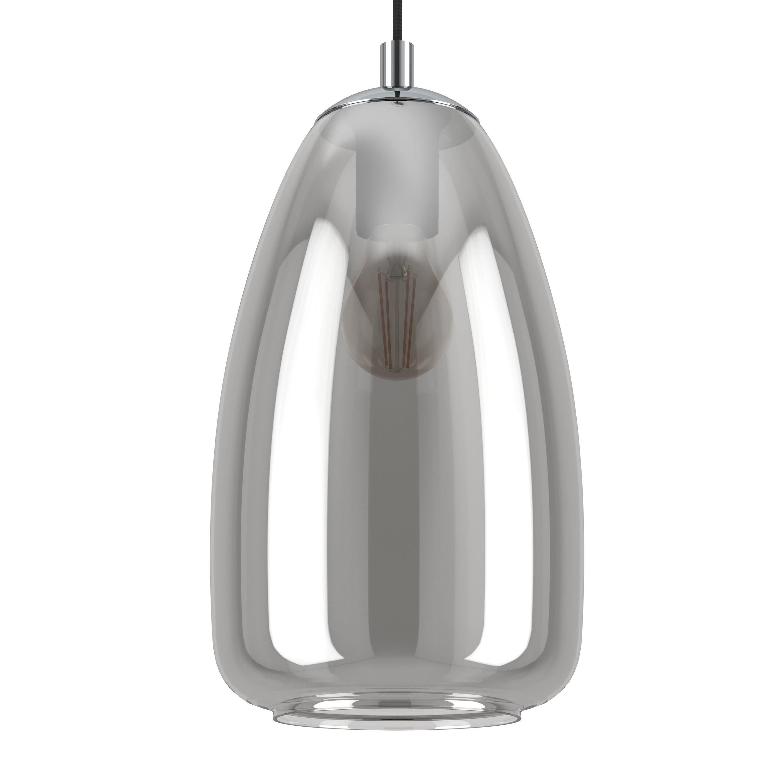 Suspension ALOBRASE verre fumé Ø20cm