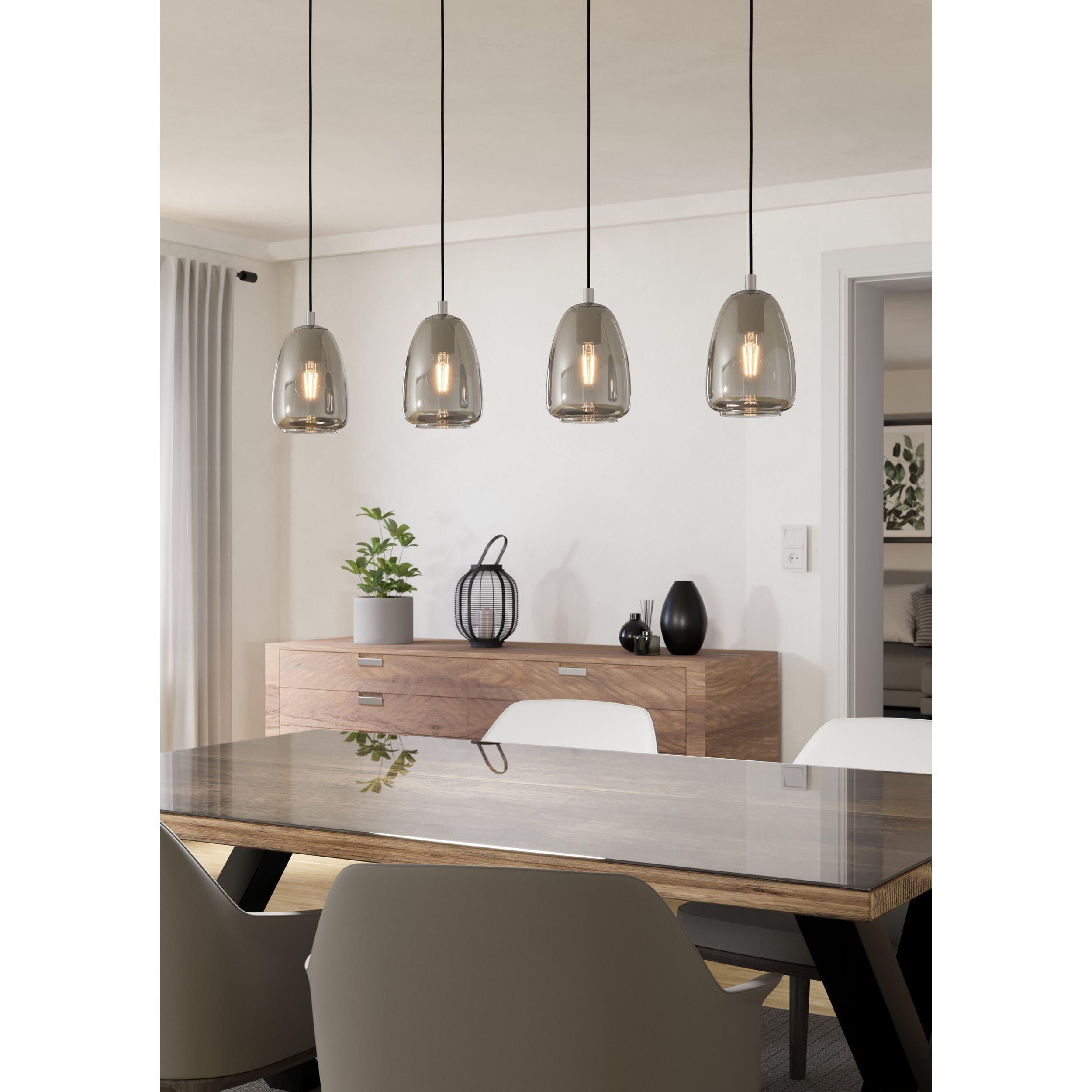Suspension ALOBRASE verre fumé L108cm