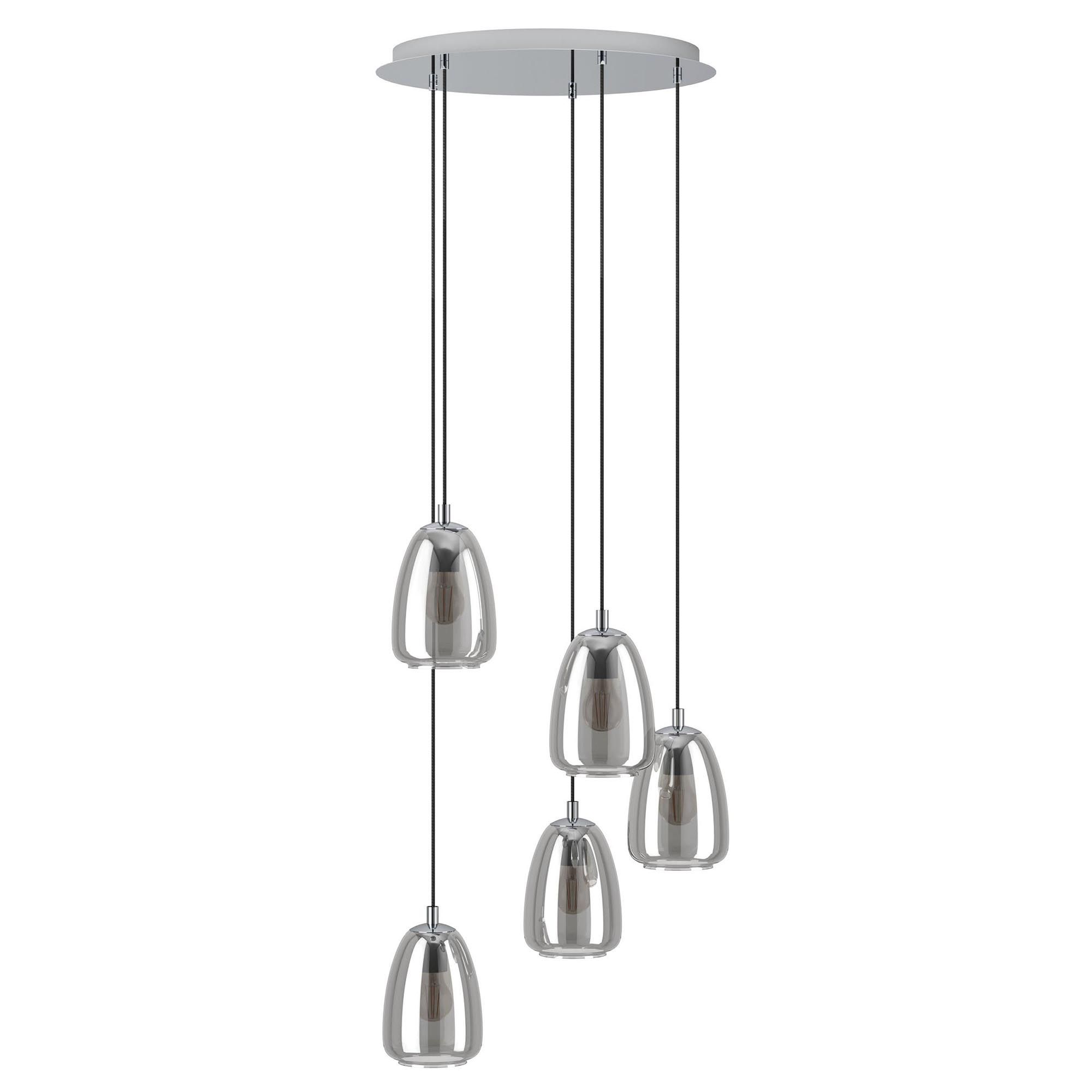 Suspension ALOBRASE verre fumé Ø54cm