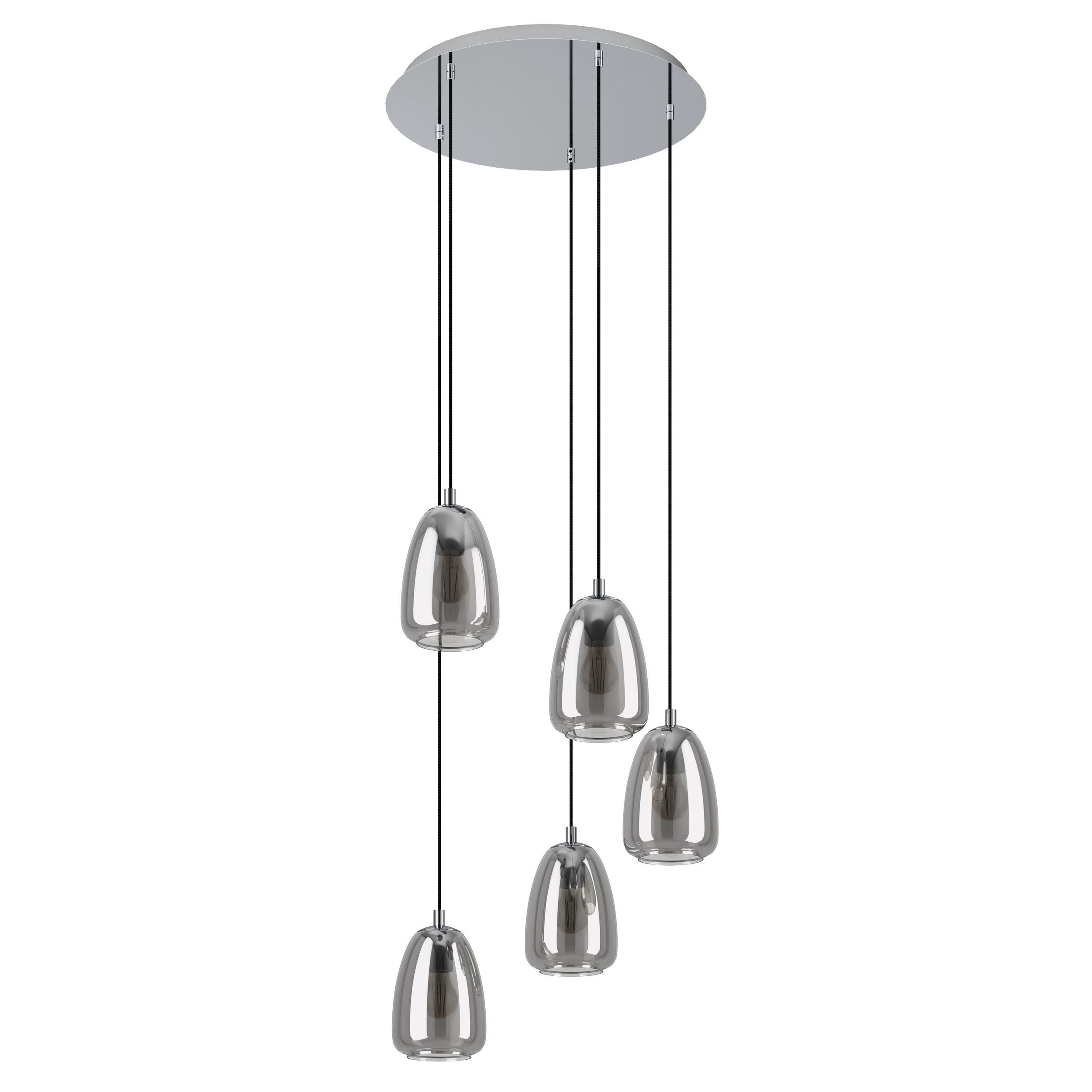 Suspension ALOBRASE verre fumé Ø54cm