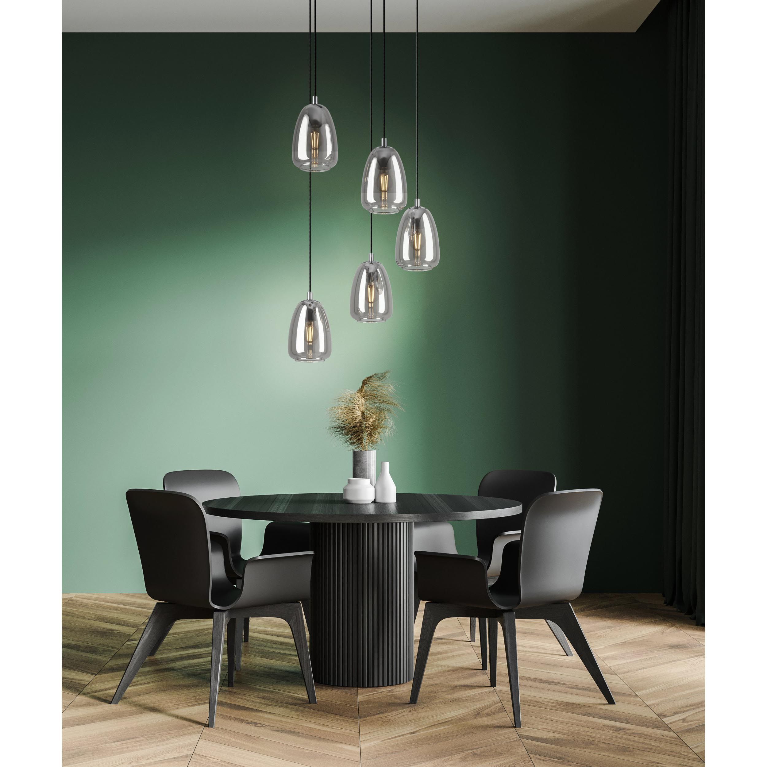 Suspension ALOBRASE verre fumé Ø54cm