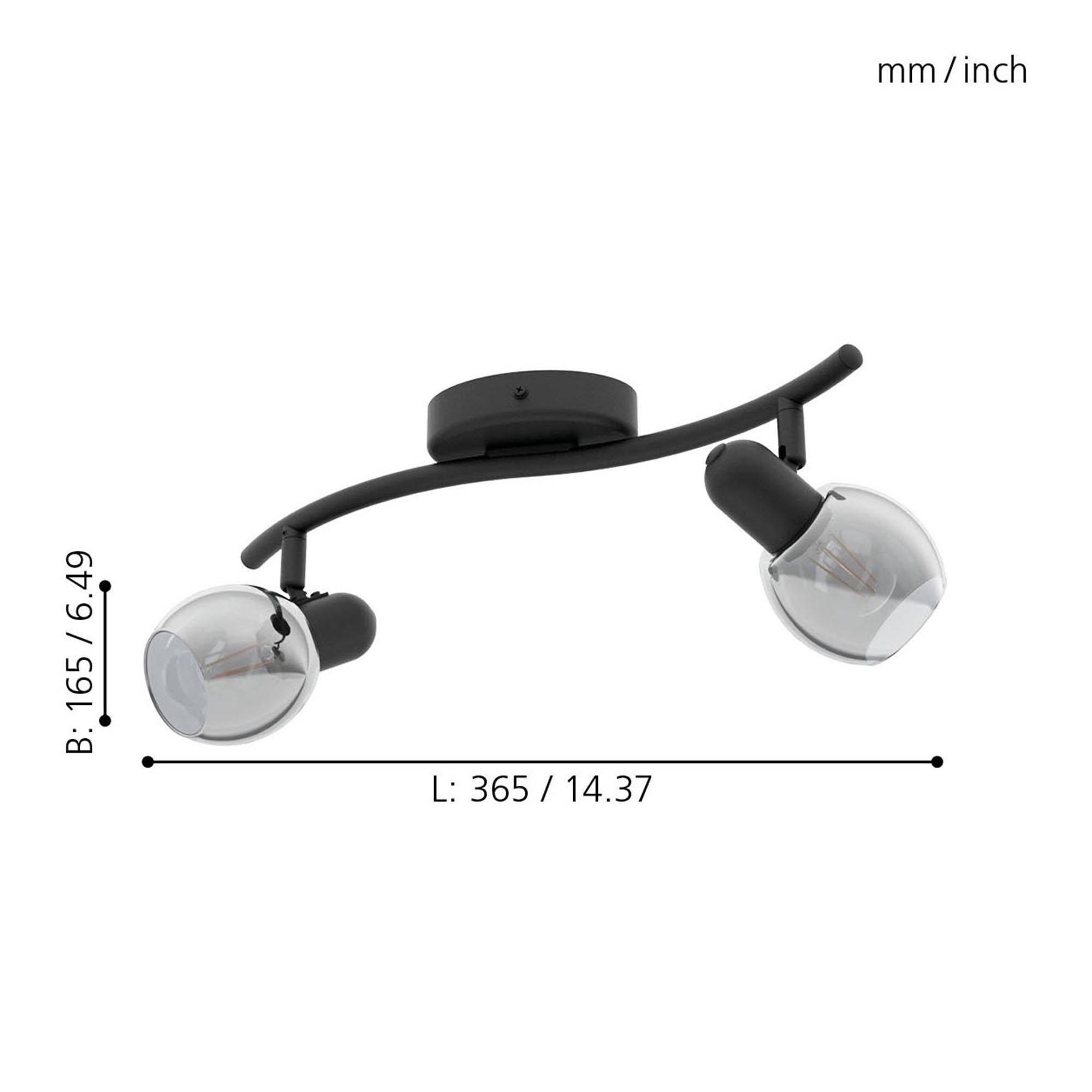 Réglette POLLICA verre fumé L36,5cm