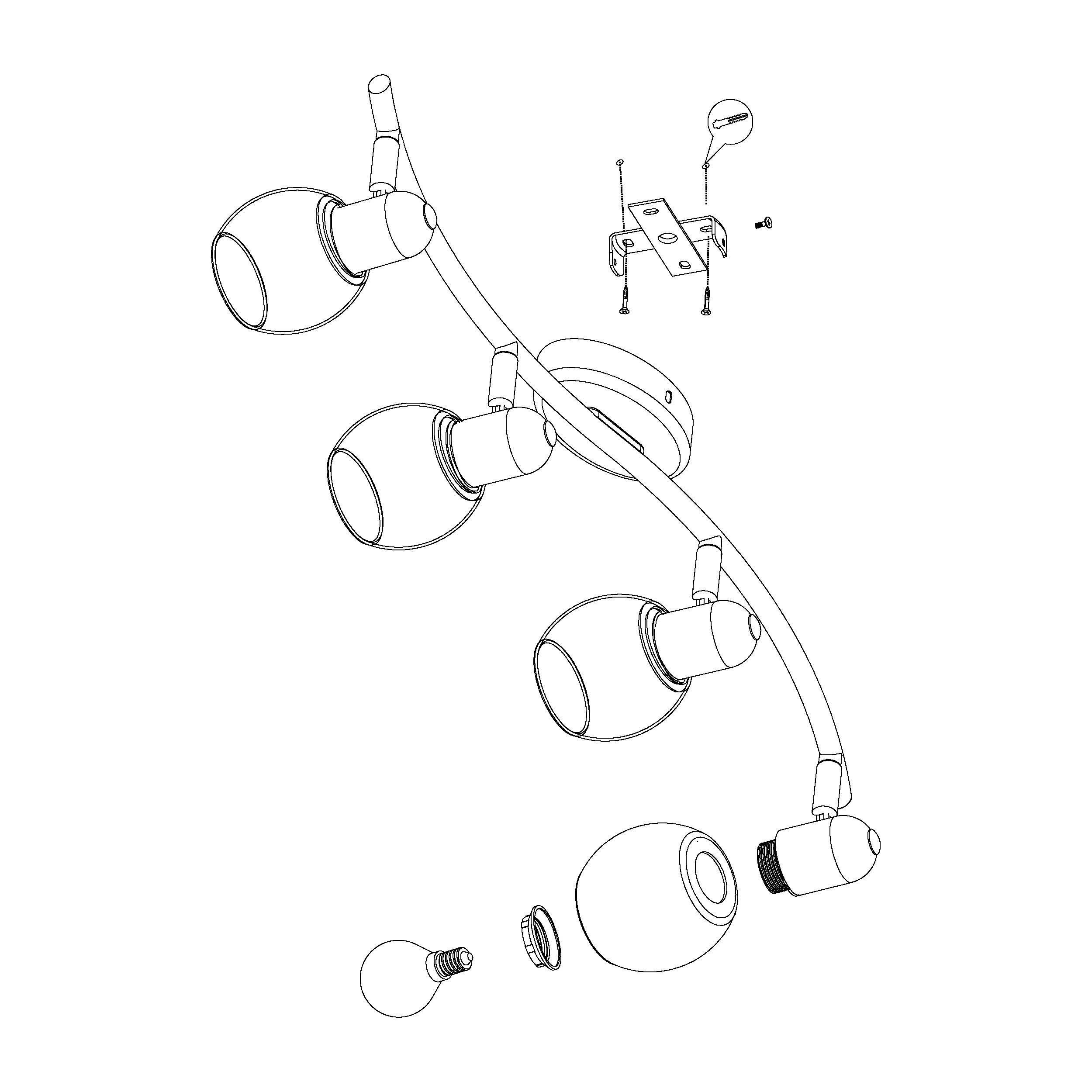 Réglette POLLICA verre fumé Ø31cm