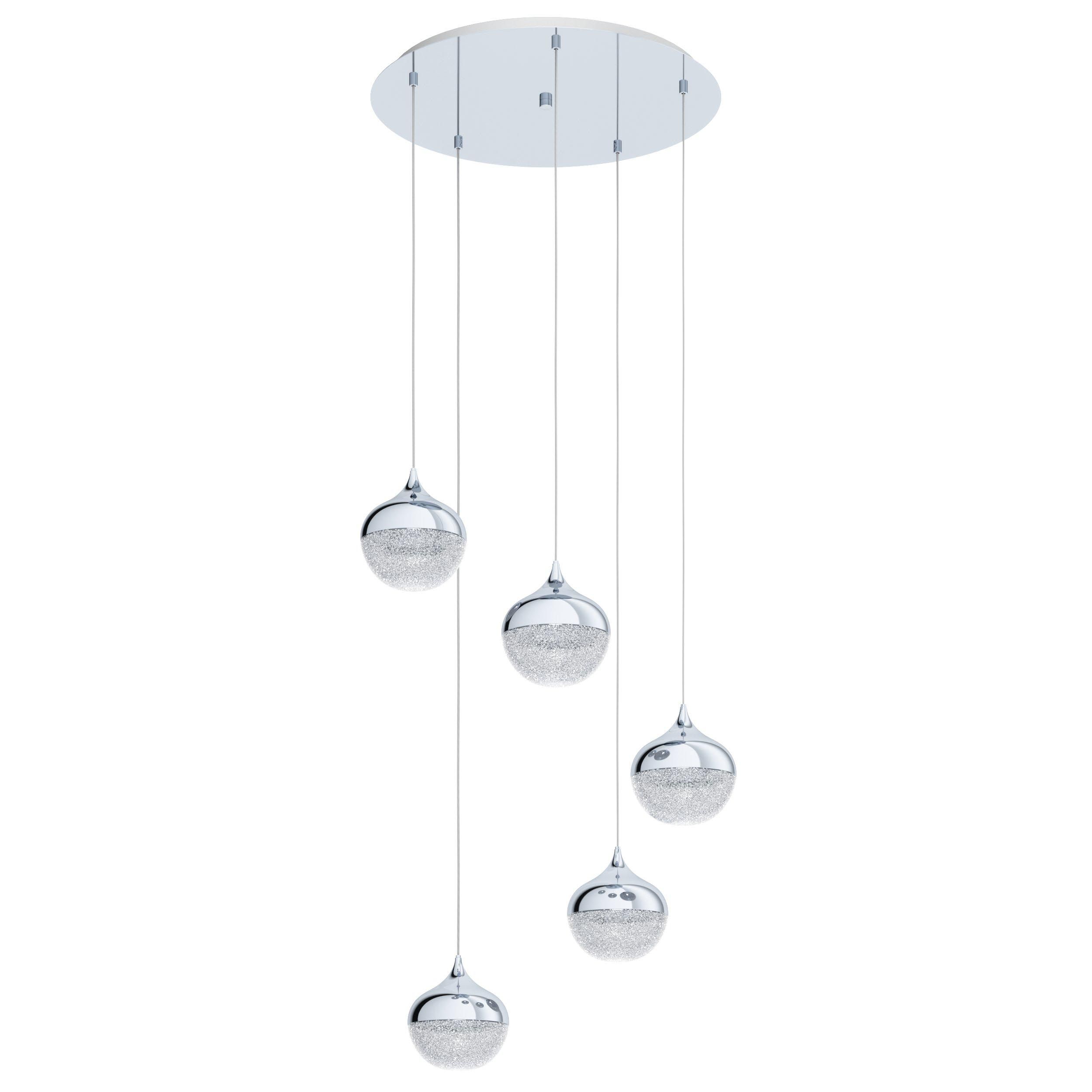 Suspension plastique argenté MIOGLIA 1 E14 5X25W