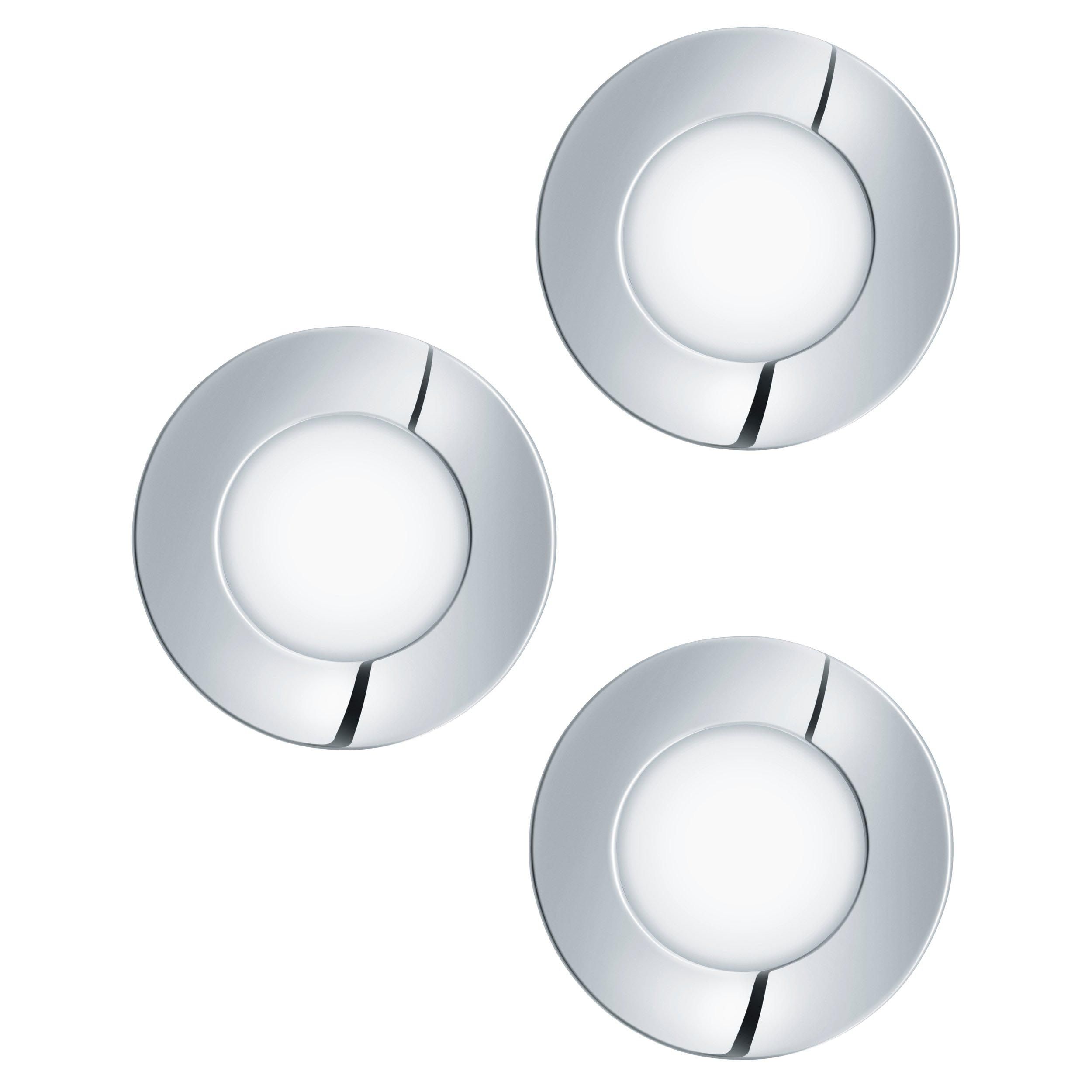 Lot de 3 spots à encastrer LED FUEVA 1 chrome Ø8,5cm