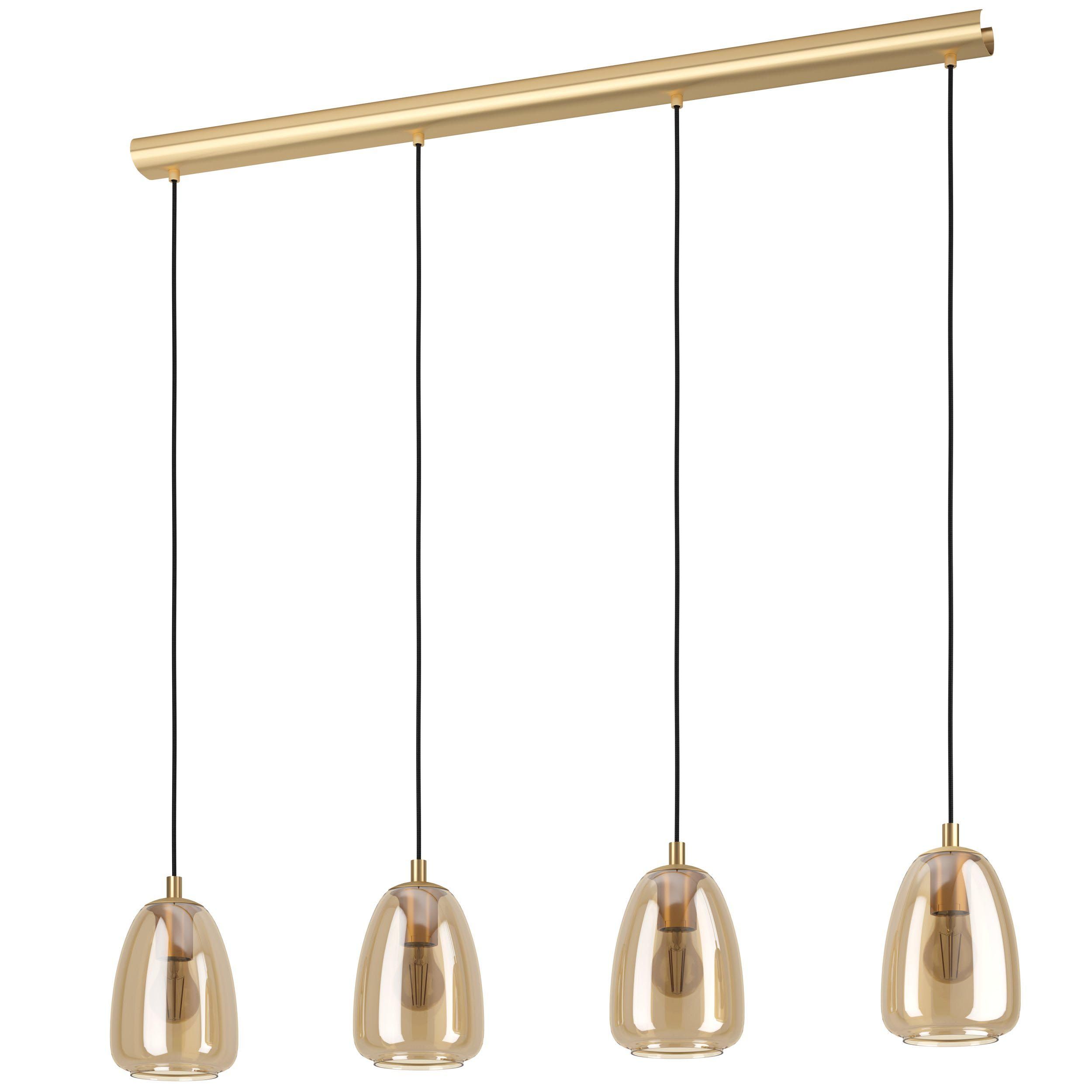 Suspension ALOBRASE verre ambré L108cm