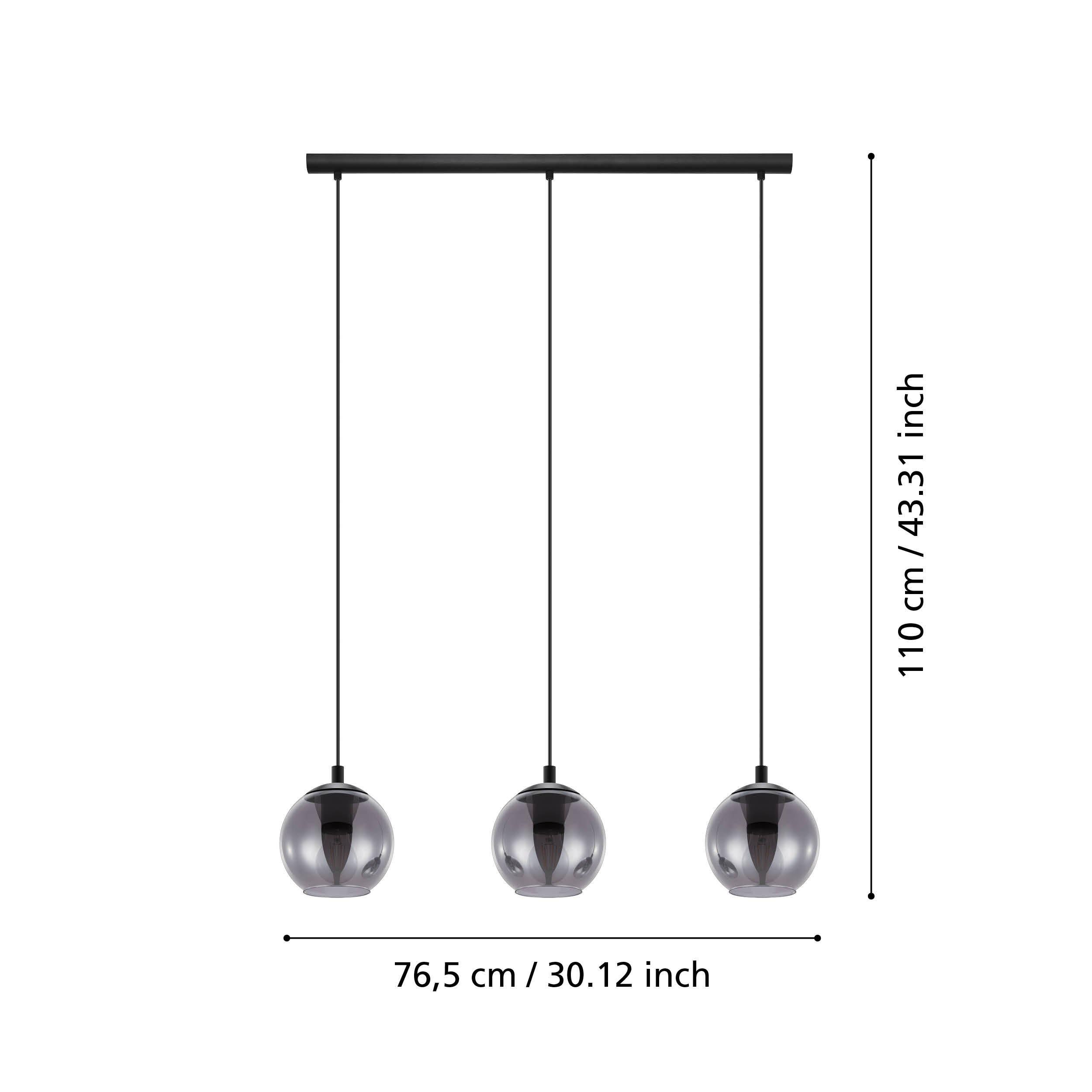 Suspension métal blanc ARISCANI barre 3 E27 3X40W