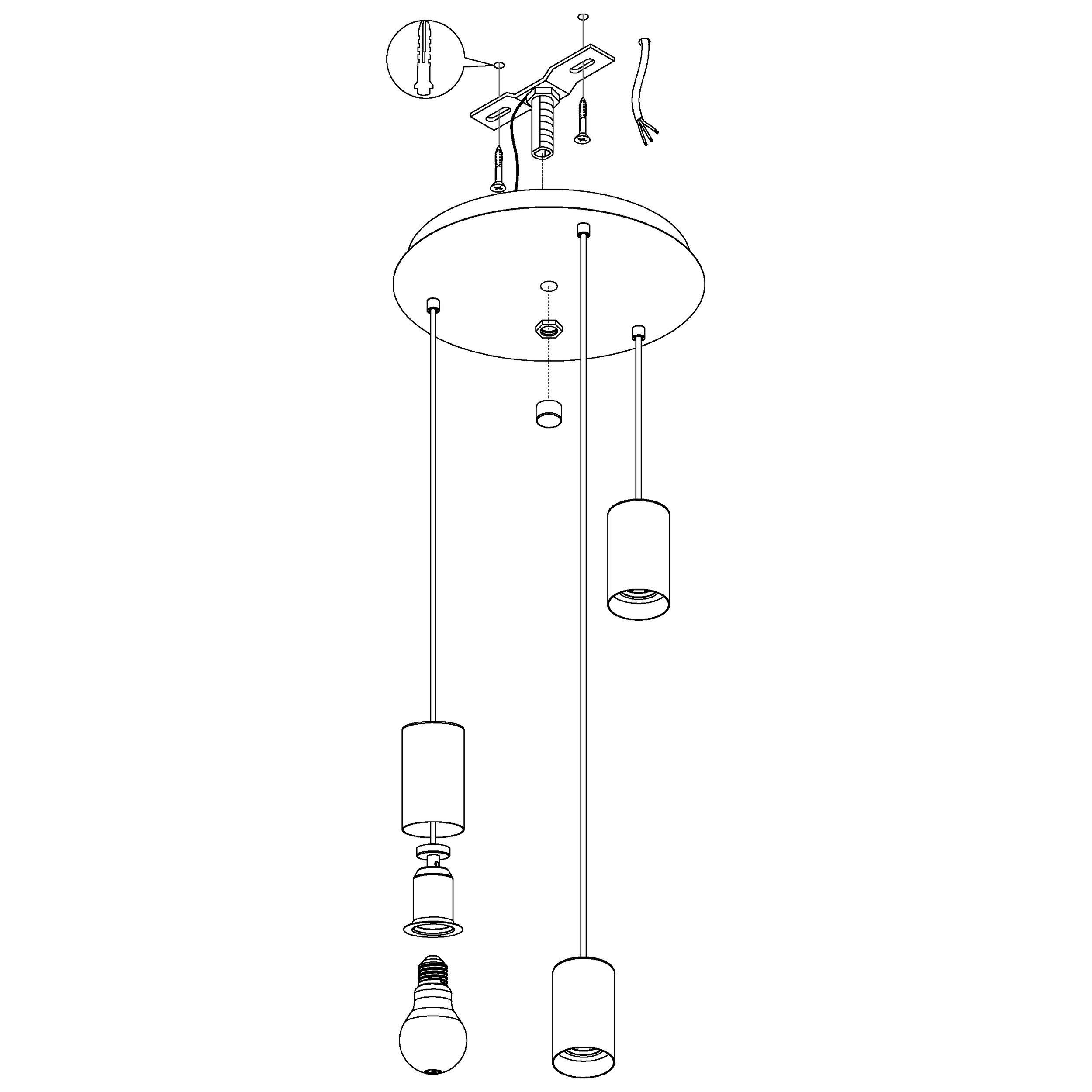 Suspension POZUTA noir Ø33cm