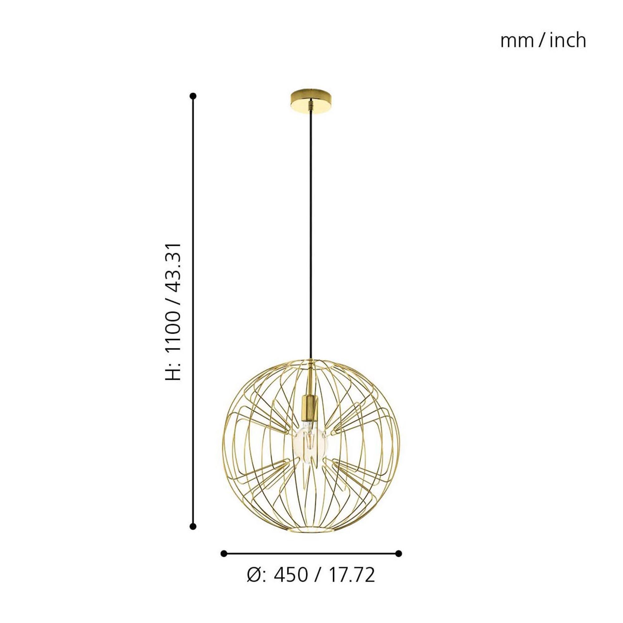 Suspension OKINTA laiton Ø45cm