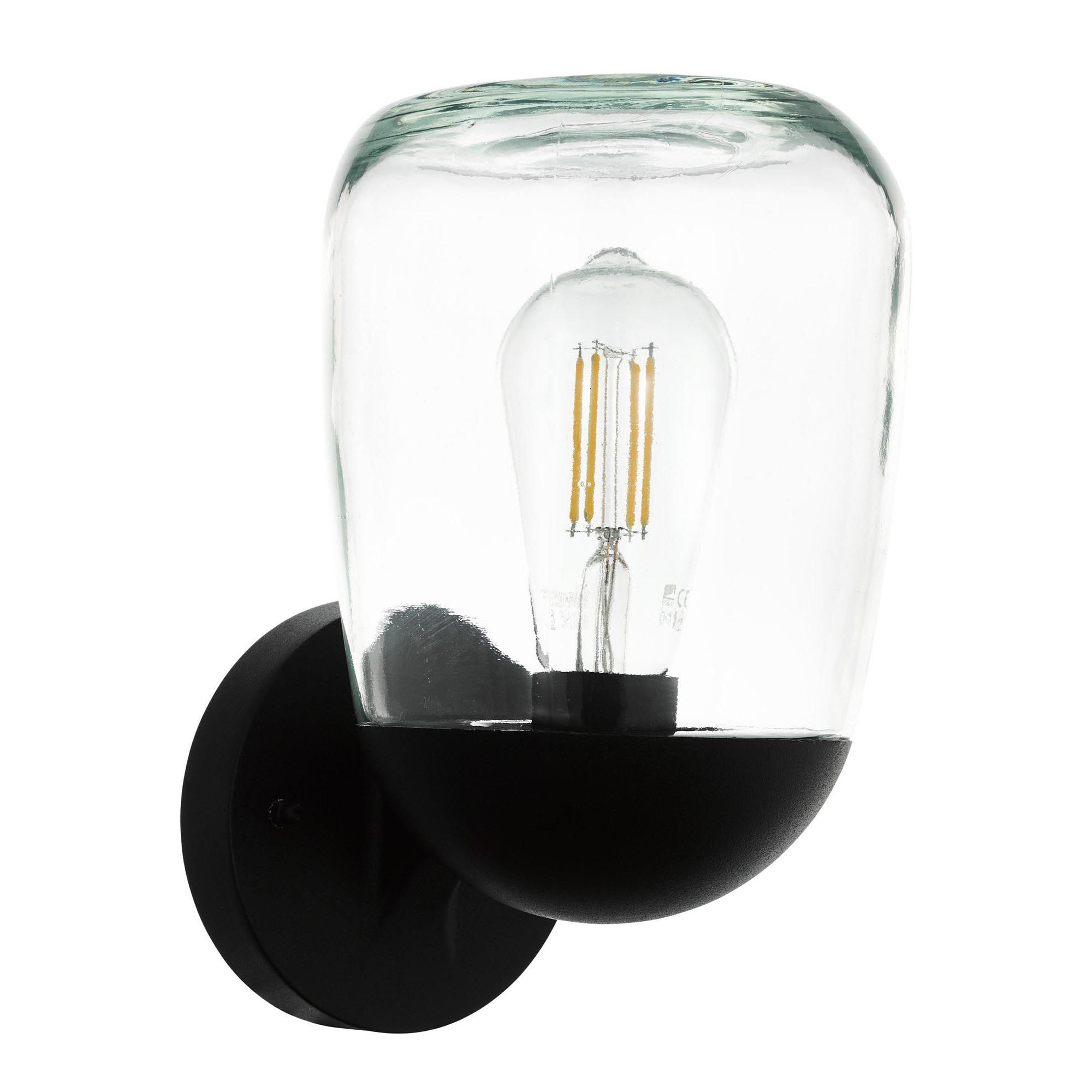 Applique extérieure métal noir DONATORI E27 1X60W