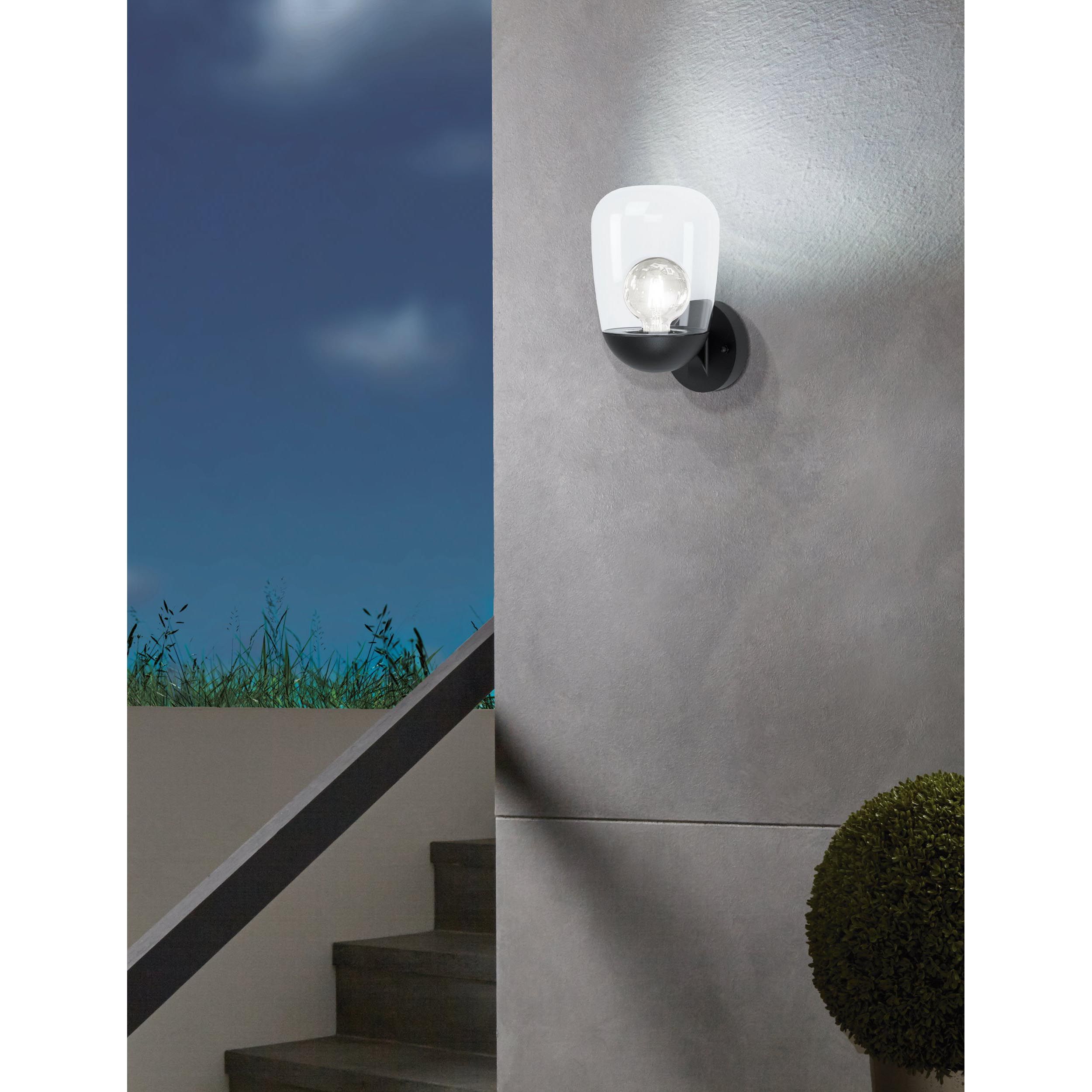 Applique extérieure métal noir DONATORI E27 1X60W