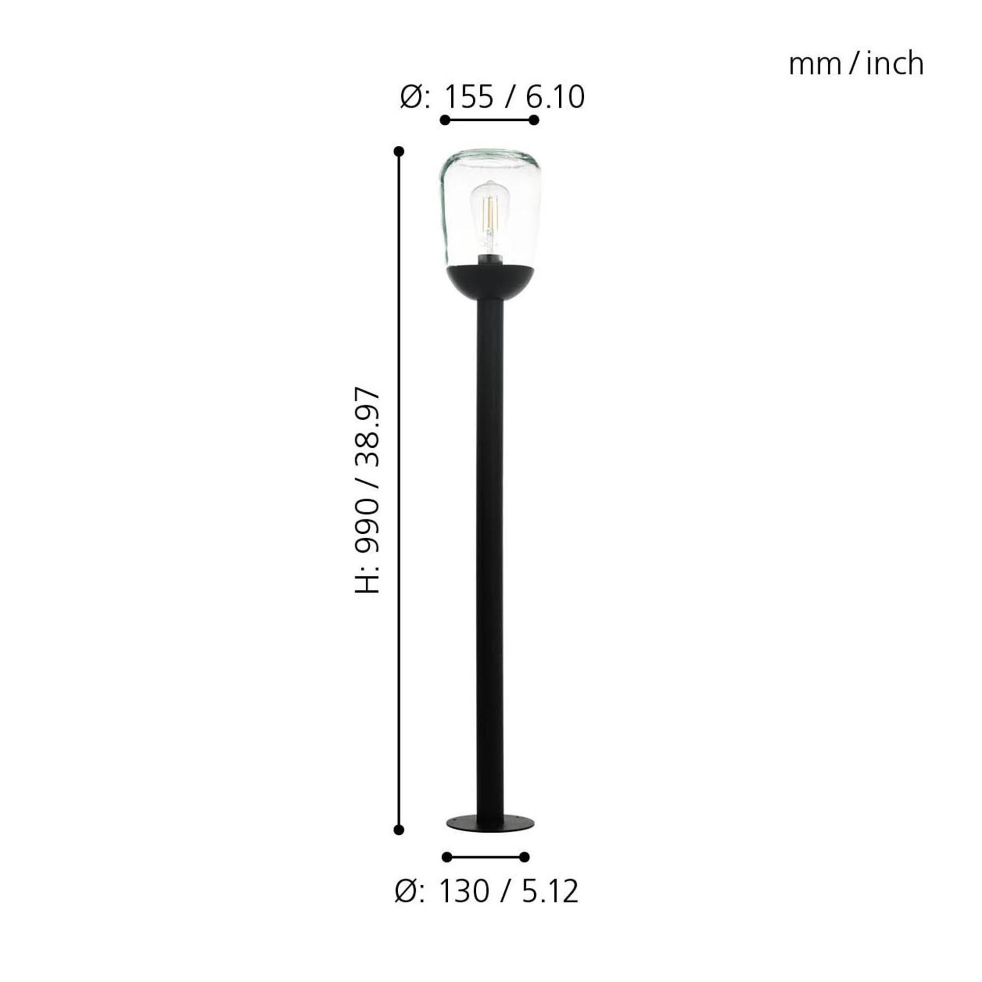 Potelet extérieur DONATORI noir Ø15,5cm