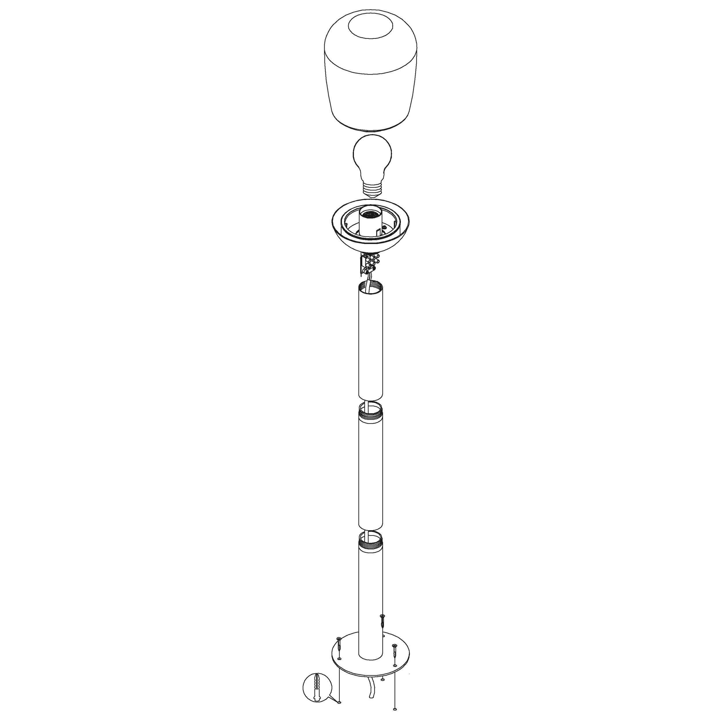 Potelet extérieur DONATORI noir Ø15,5cm