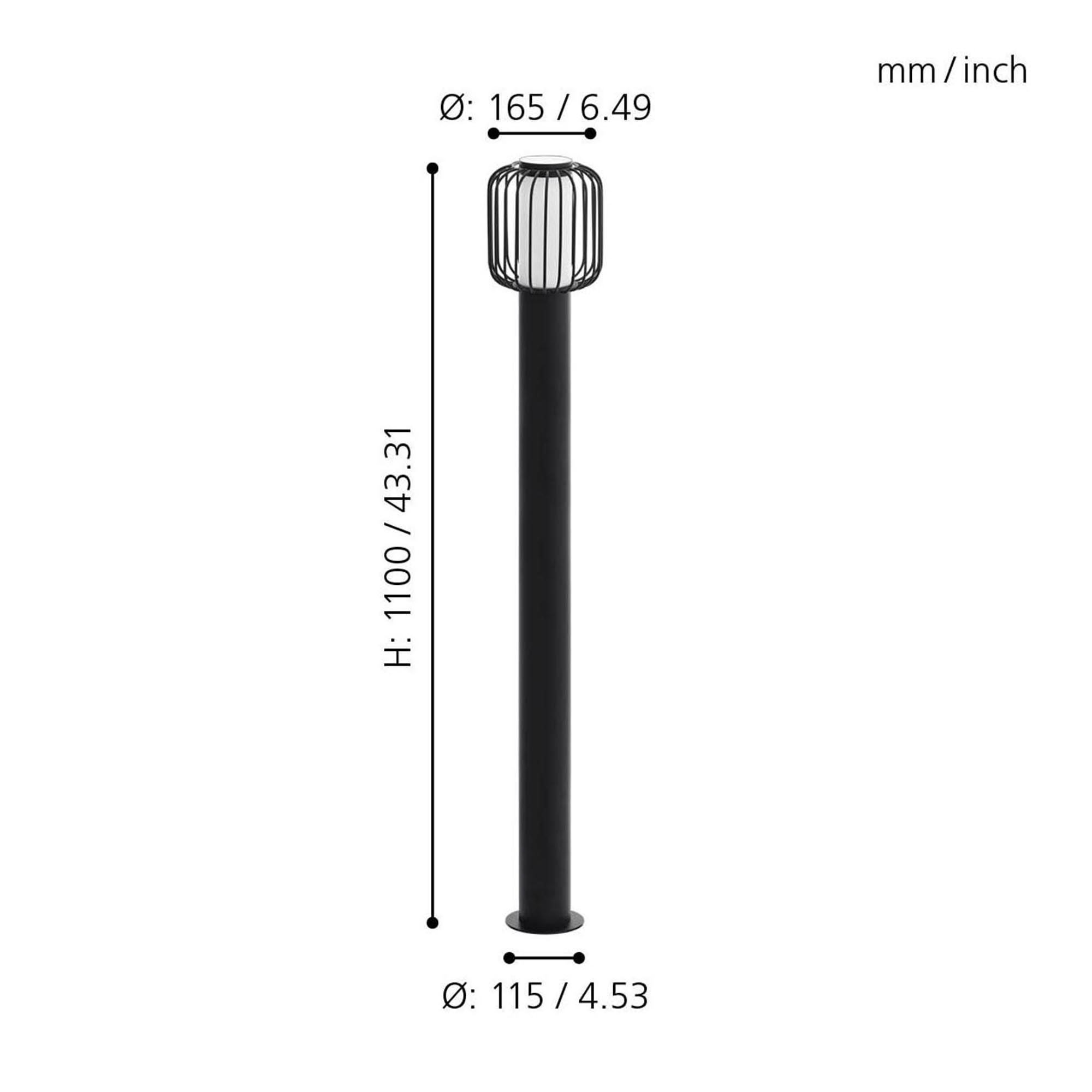 Lampadaire extérieur RAVELLO noir Ø16,5cm