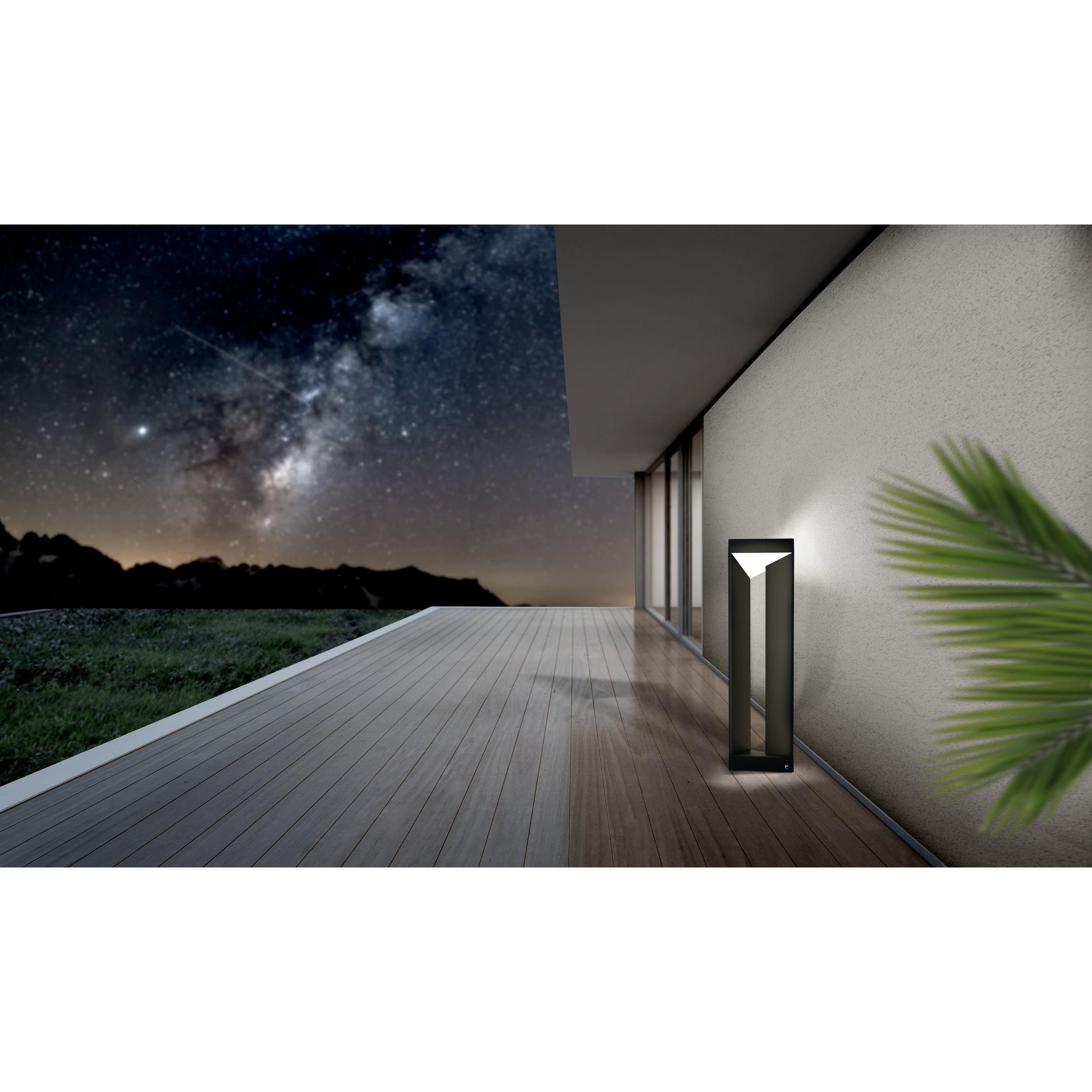 Lampadaire extérieur LED NEMBRO noir H80cm