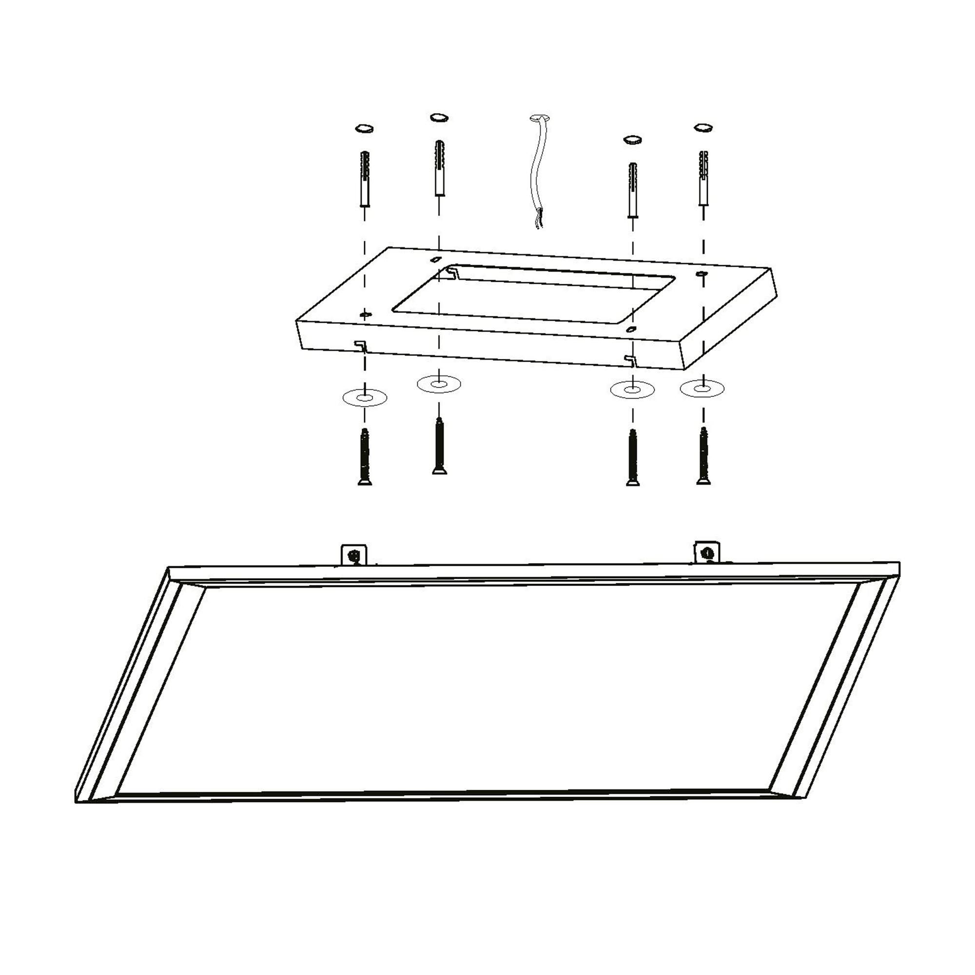 Plafonnier LED SALOBRENA-B blanc L59,5cm