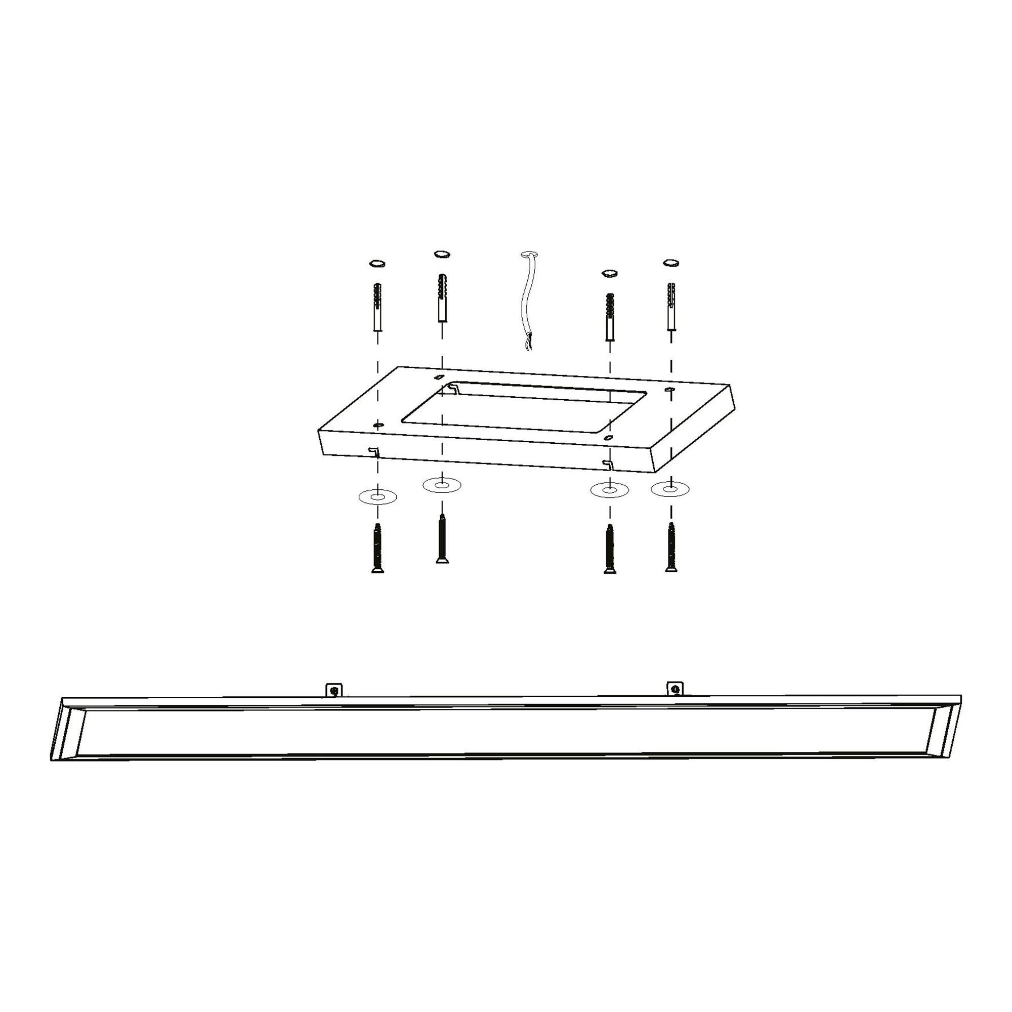 Plafonnier LED SALOBRENA-B blanc L120cm