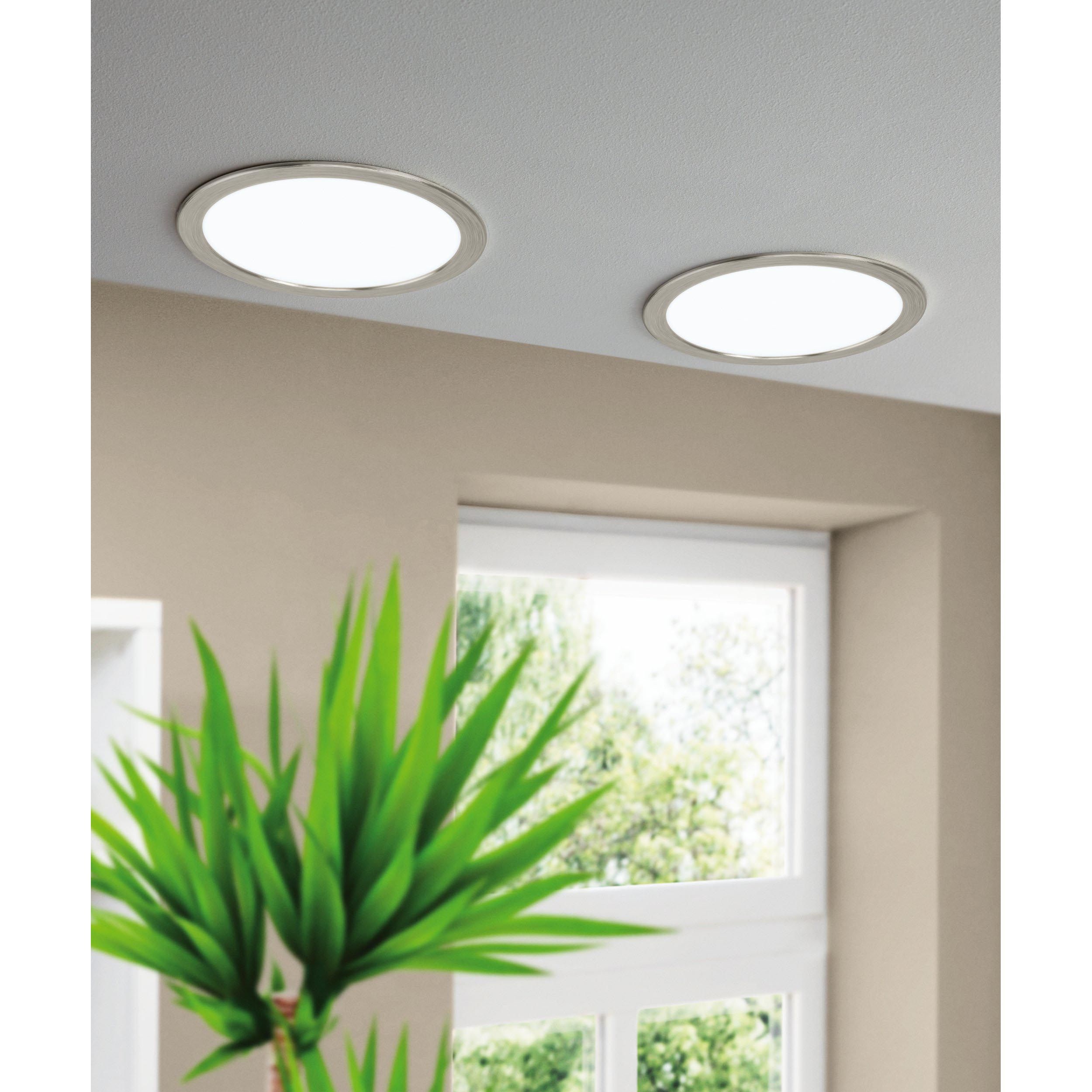 Spot LED FUEVA-Z connecté nickel Ø21,6cm