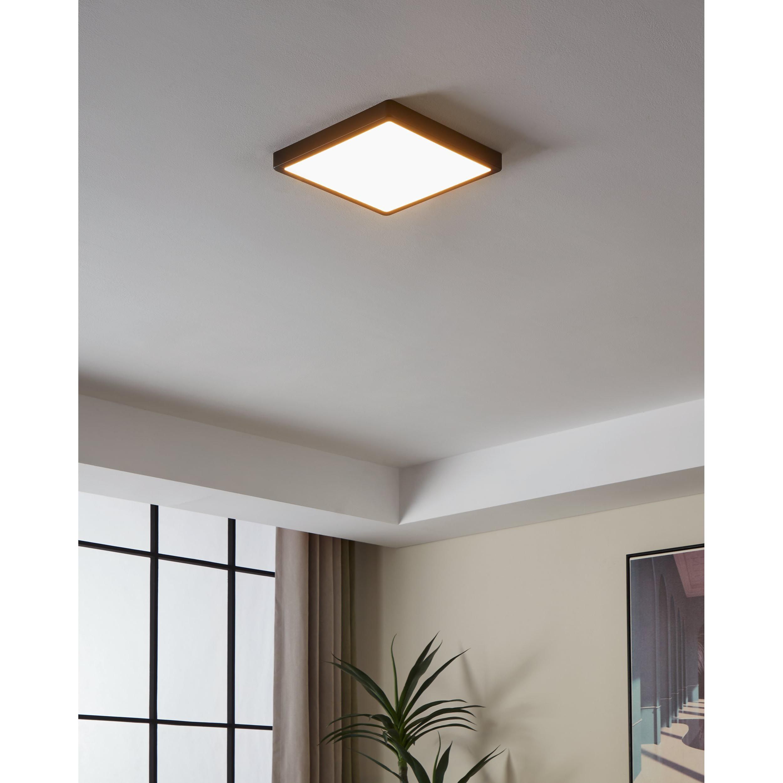 Spot LED FUEVA-Z connecté noir Ø28,5cm