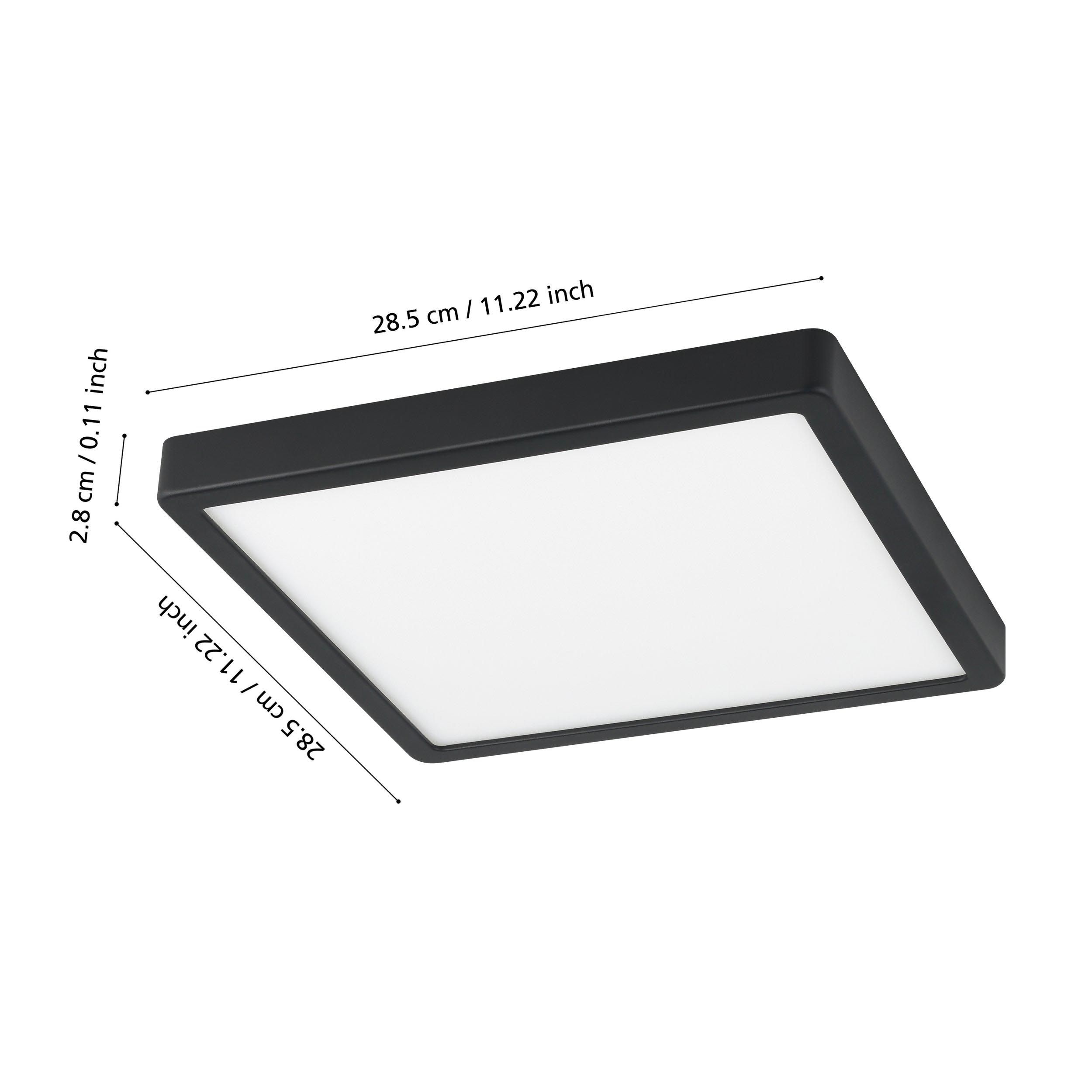 Spot LED FUEVA-Z connecté noir Ø28,5cm
