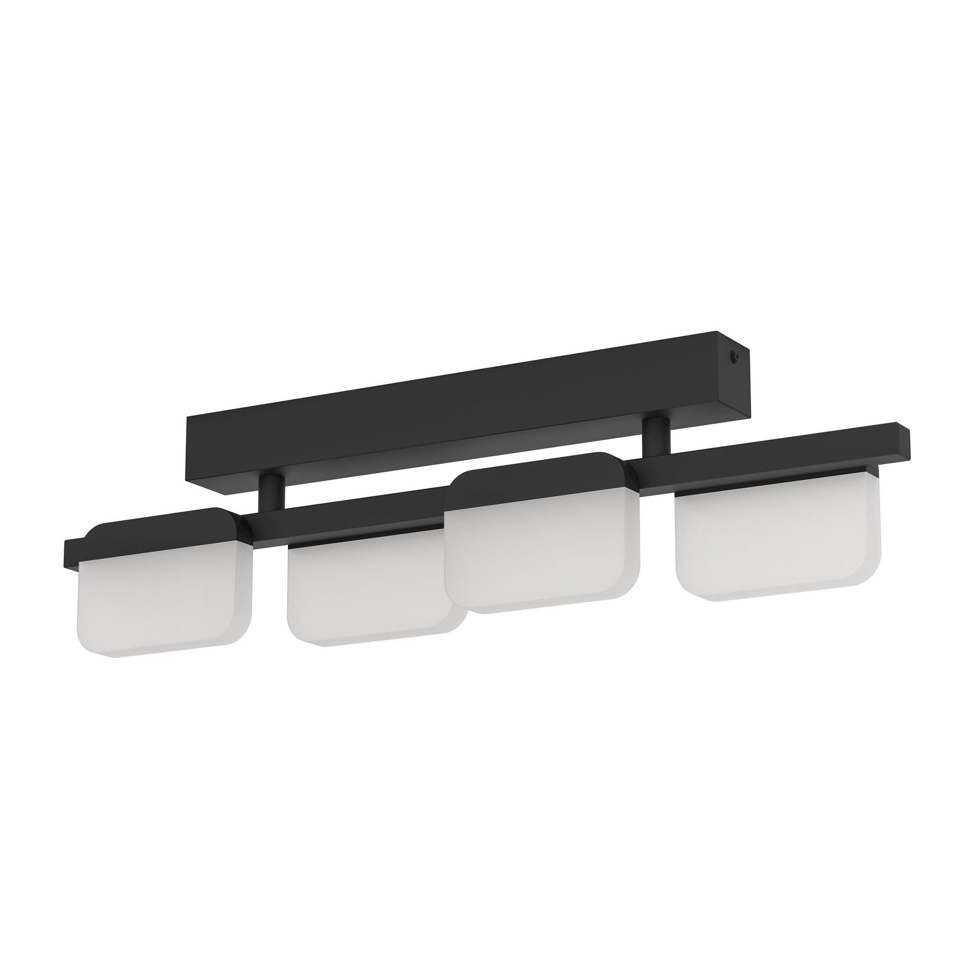 Plafonnier LED ERVIDEL noir L37cm
