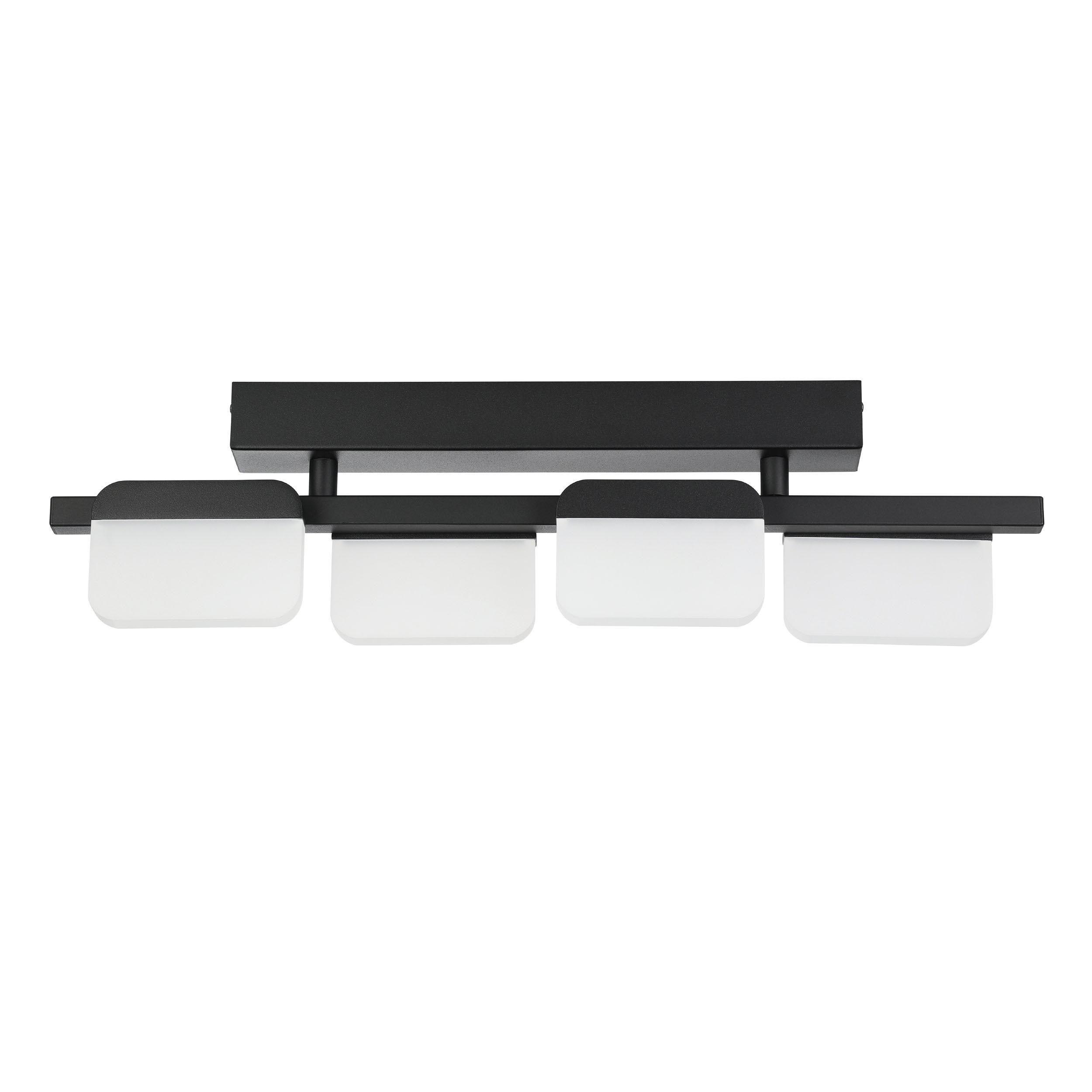 Plafonnier LED ERVIDEL noir L37cm