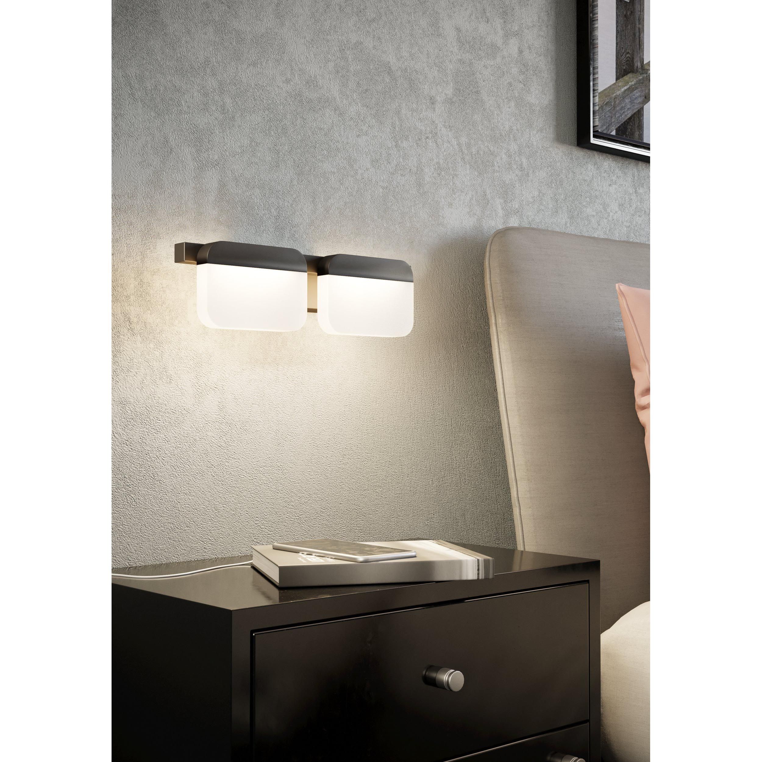 Applique LED ERVIDEL noir L32cm