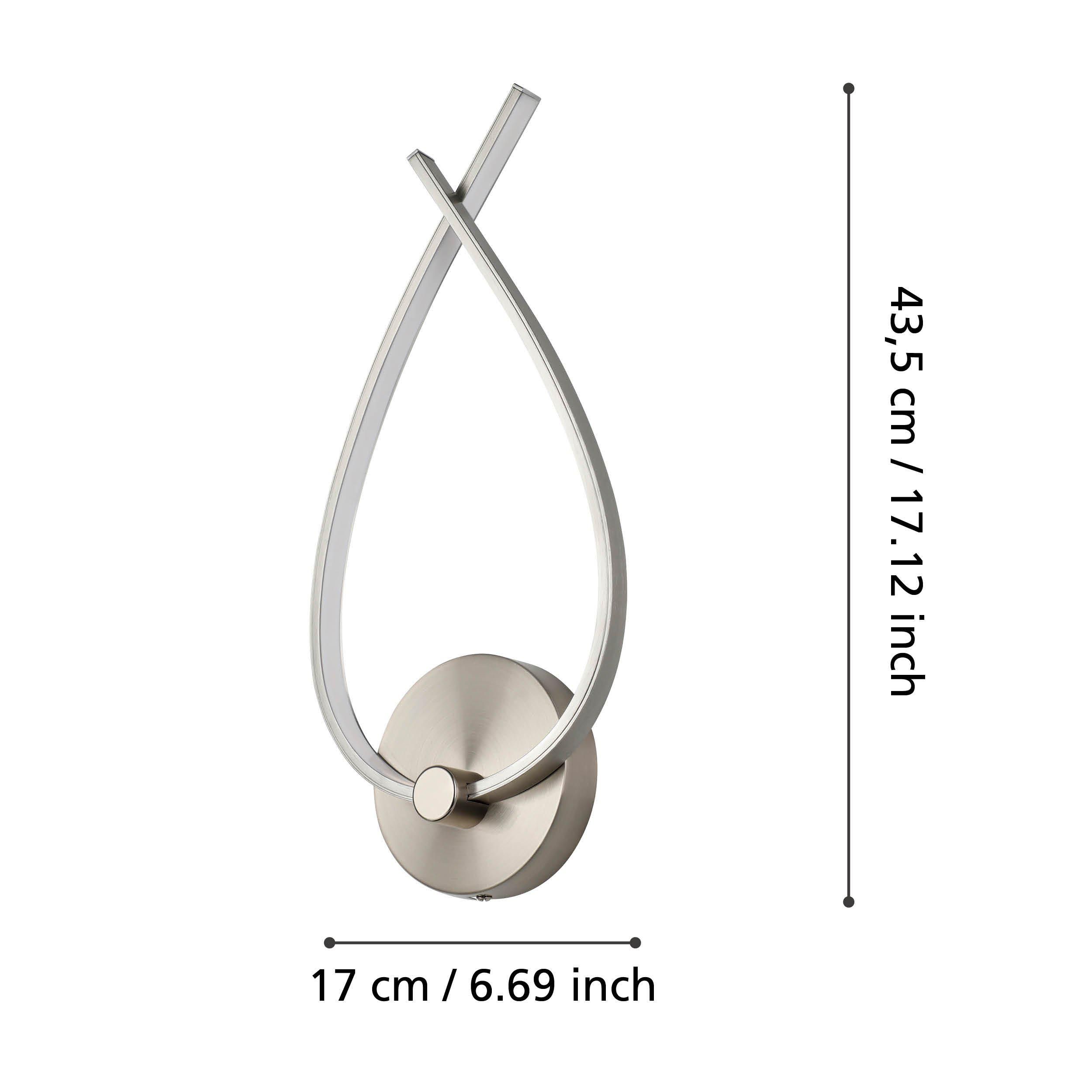 Applique LED PALOZZA 1 nickel H42,5cm