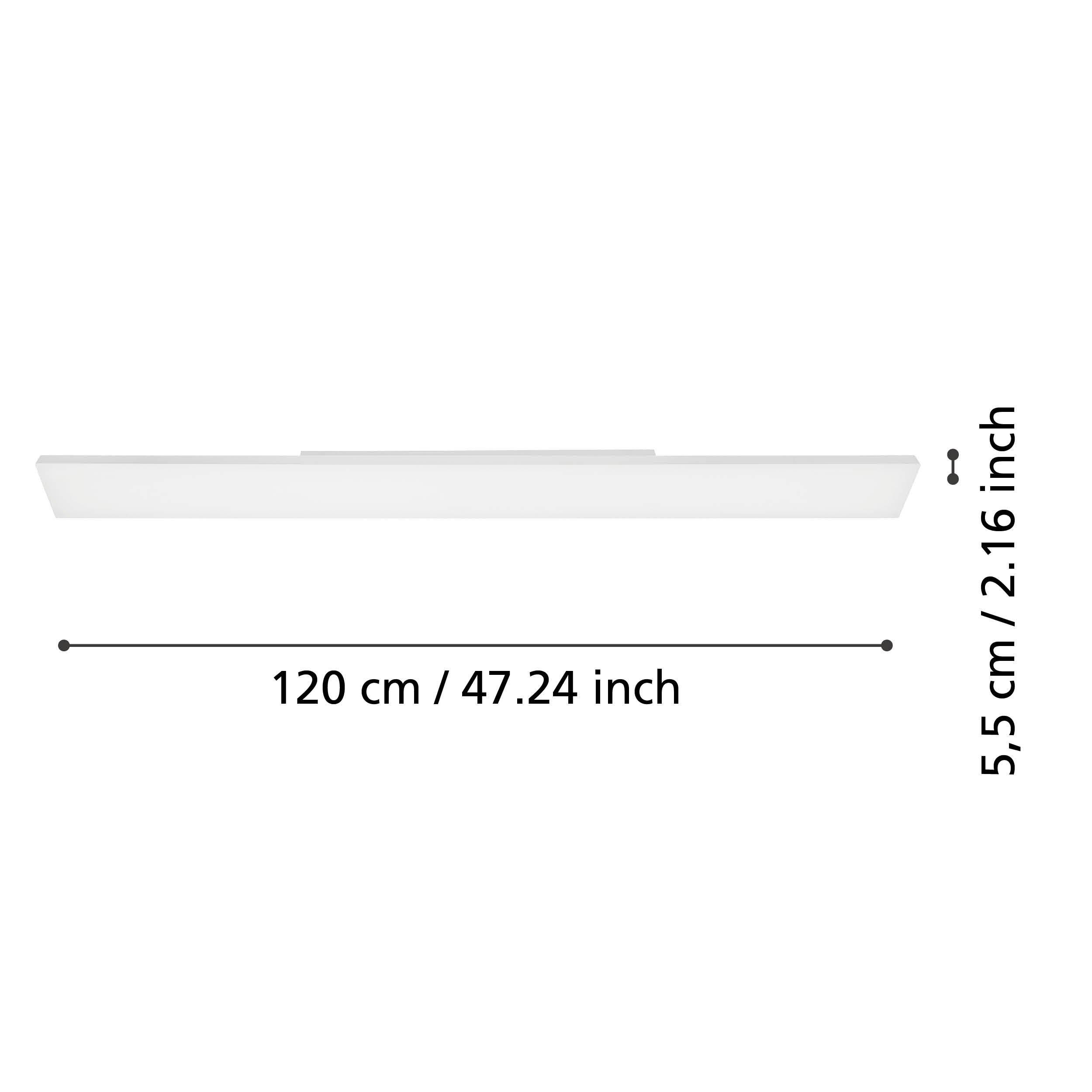 Plafonnier LED TURCONA blanc L120cm
