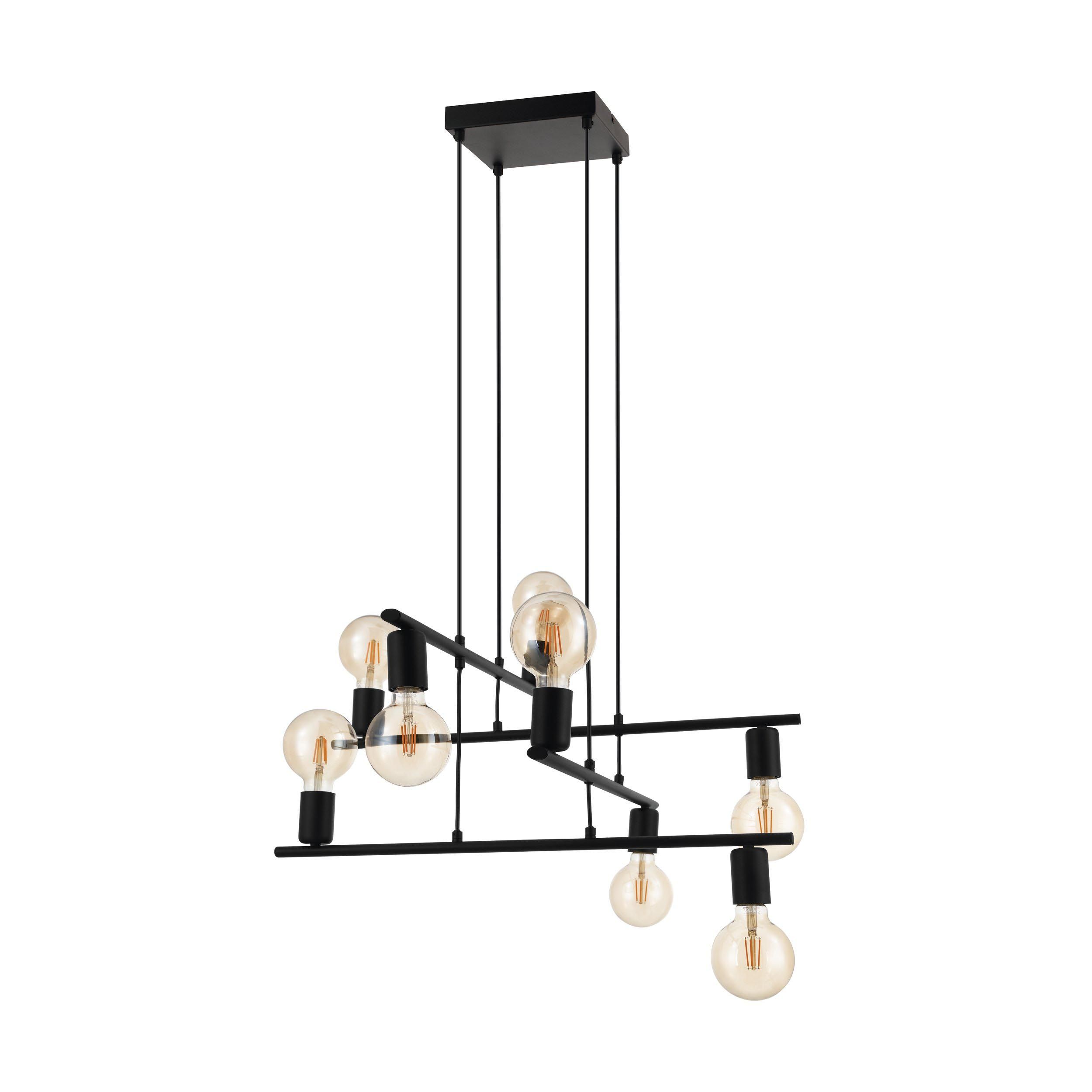 Suspension MEZZANA noir L65cm
