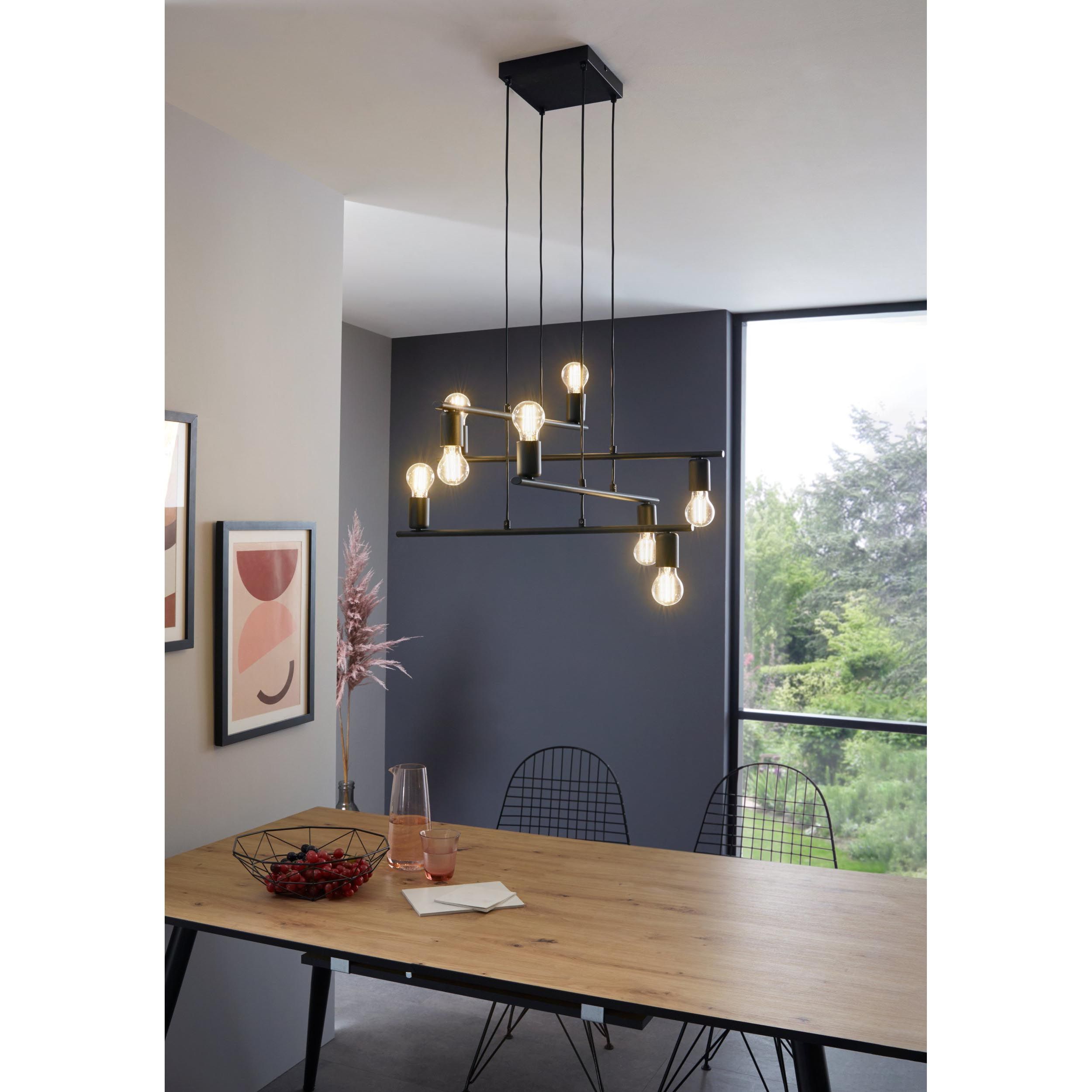 Suspension MEZZANA noir L65cm