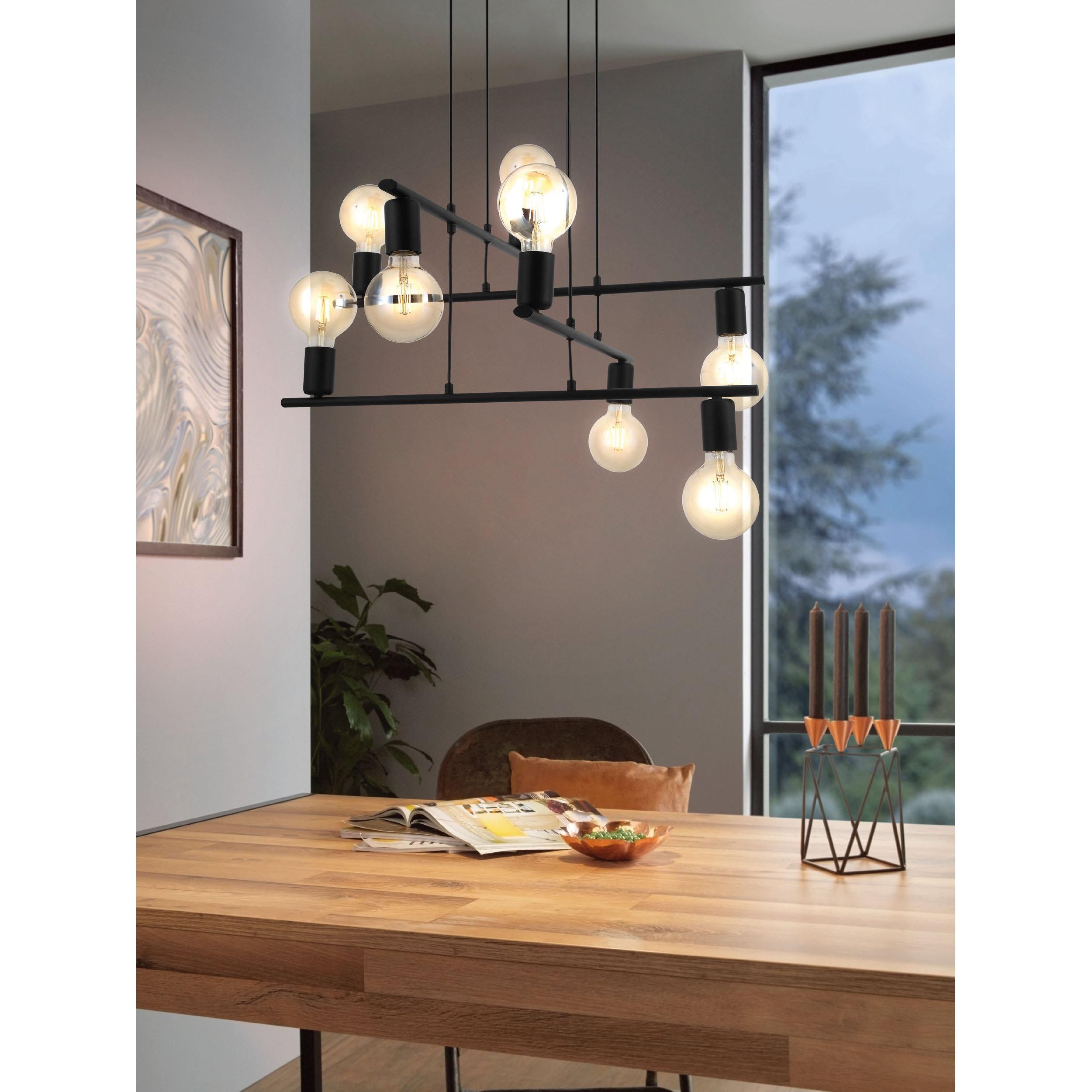 Suspension MEZZANA noir L65cm