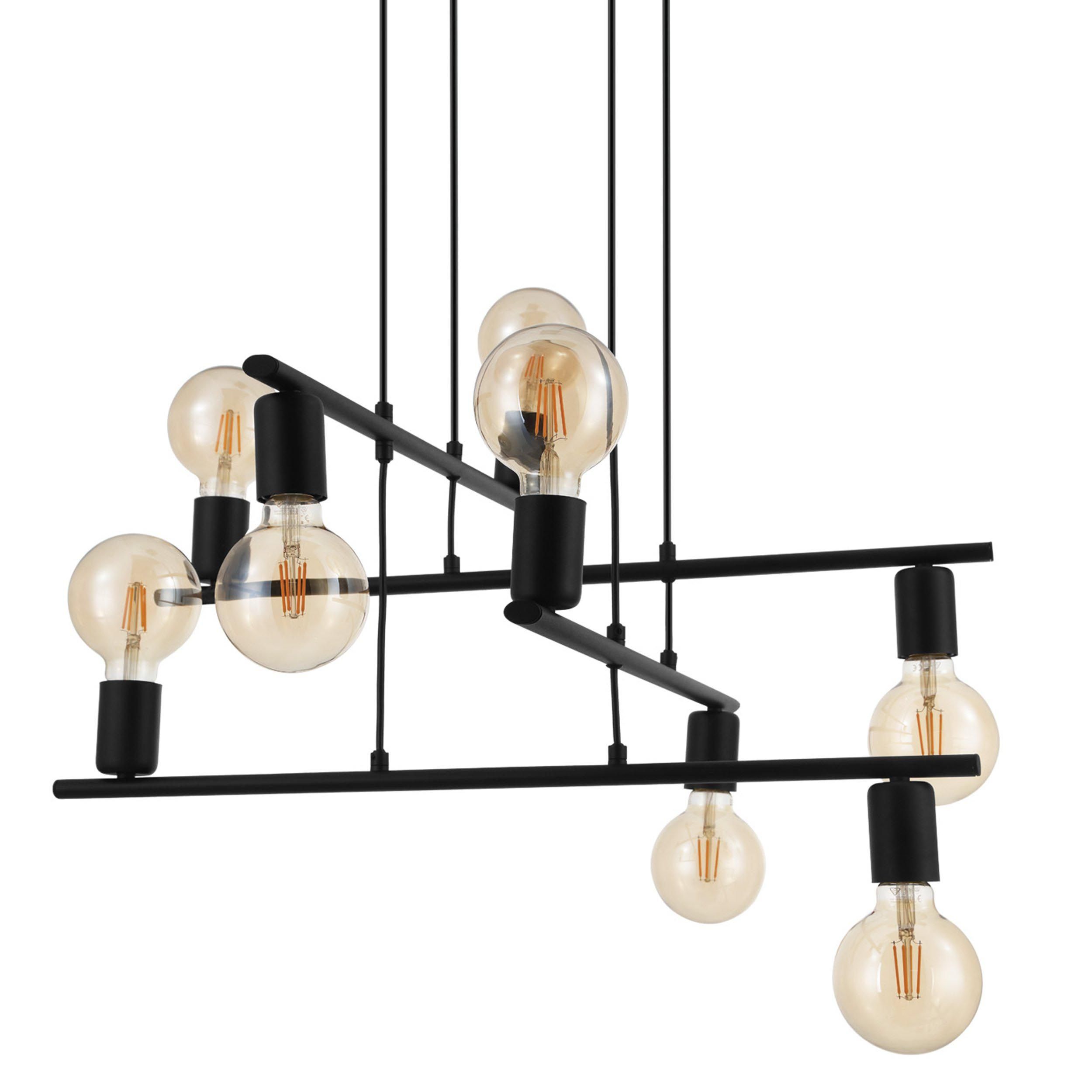 Suspension MEZZANA noir L65cm