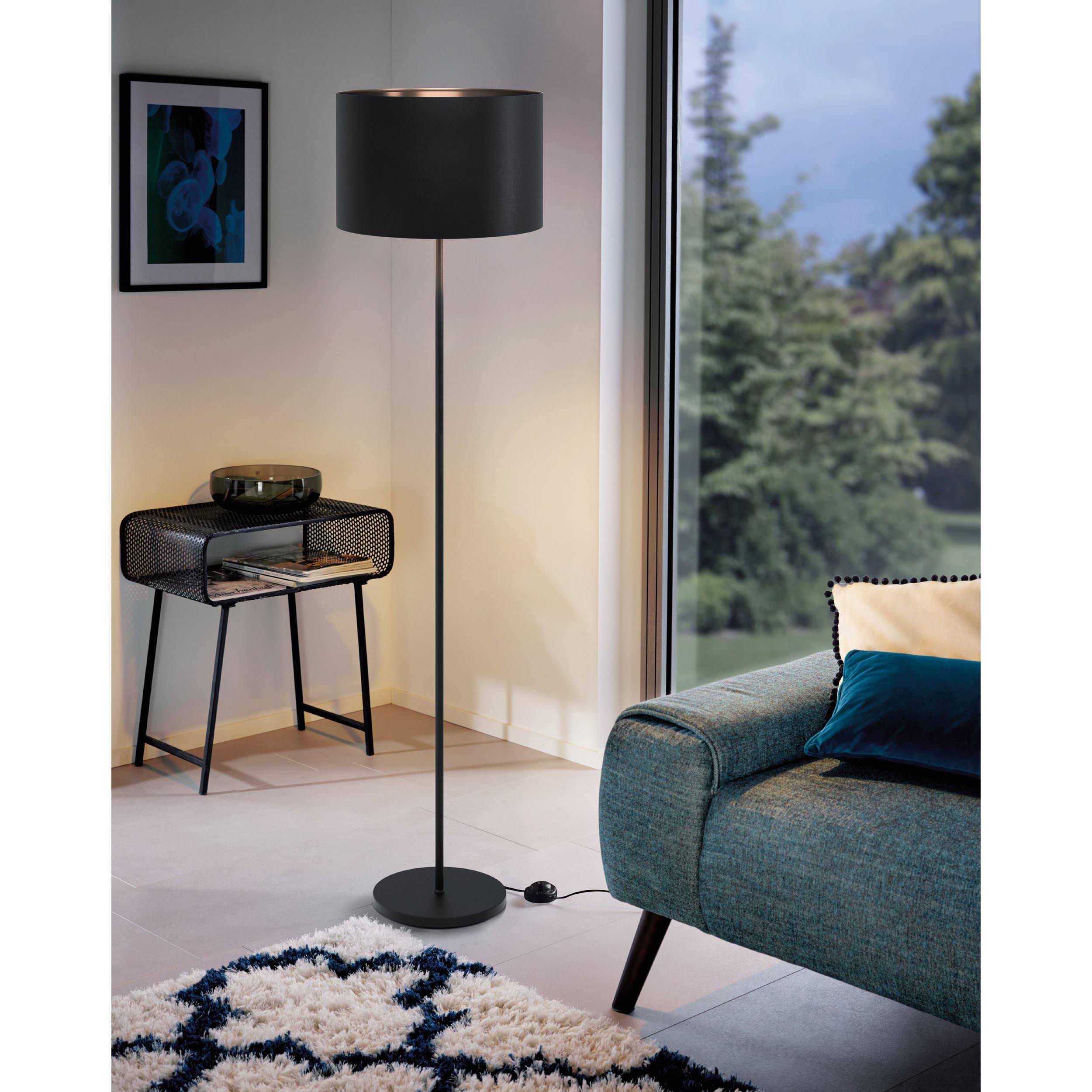 Lampadaire MASERLO 1 noir Ø38cm