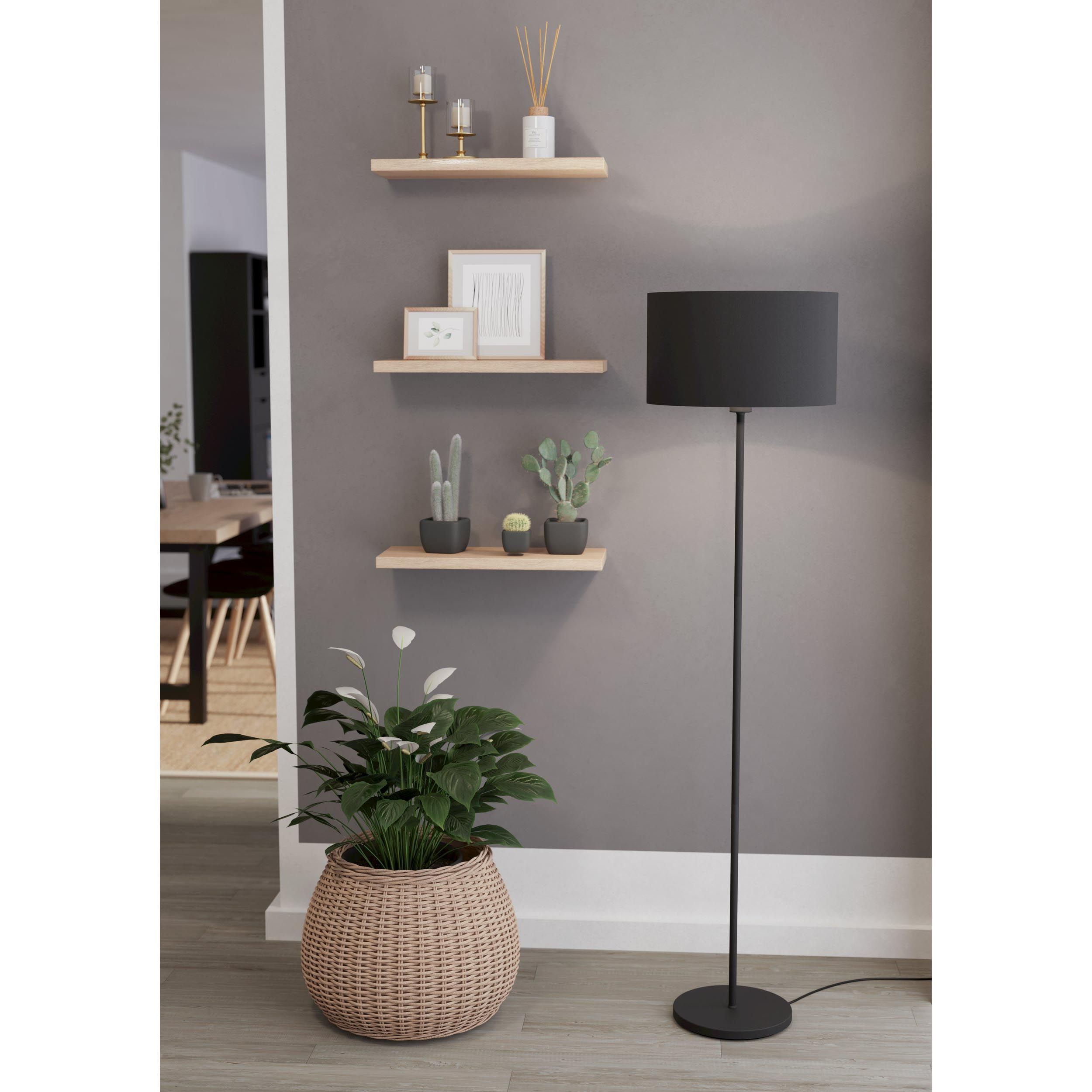 Lampadaire MASERLO 1 noir Ø38cm