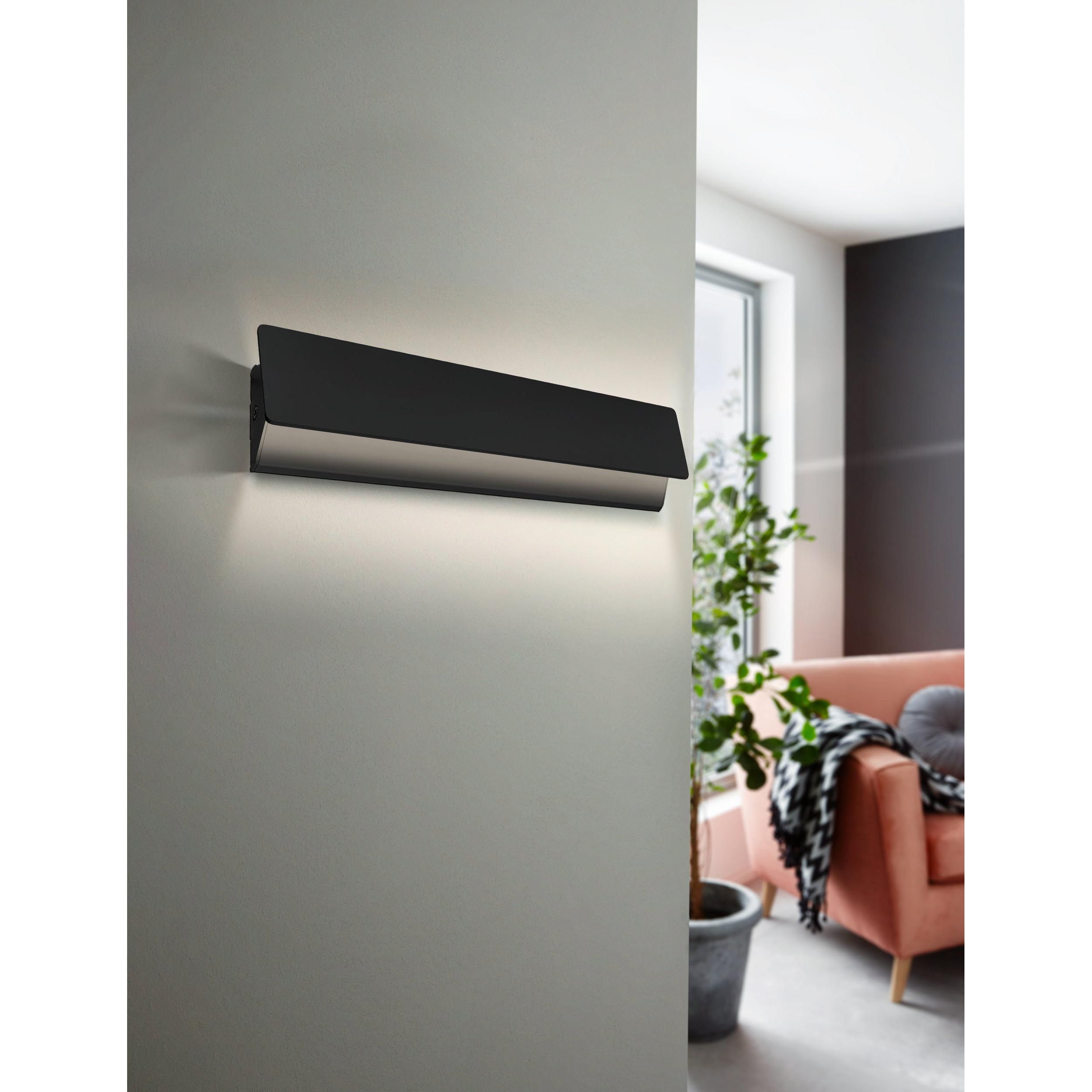 Applique LED ZUBIALDE noir L36cm