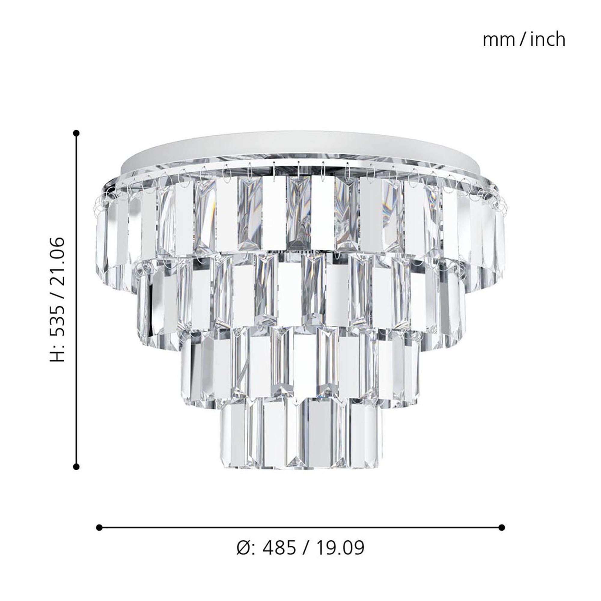 Plafonnier métal argenté ERSEKA E14 7X40W