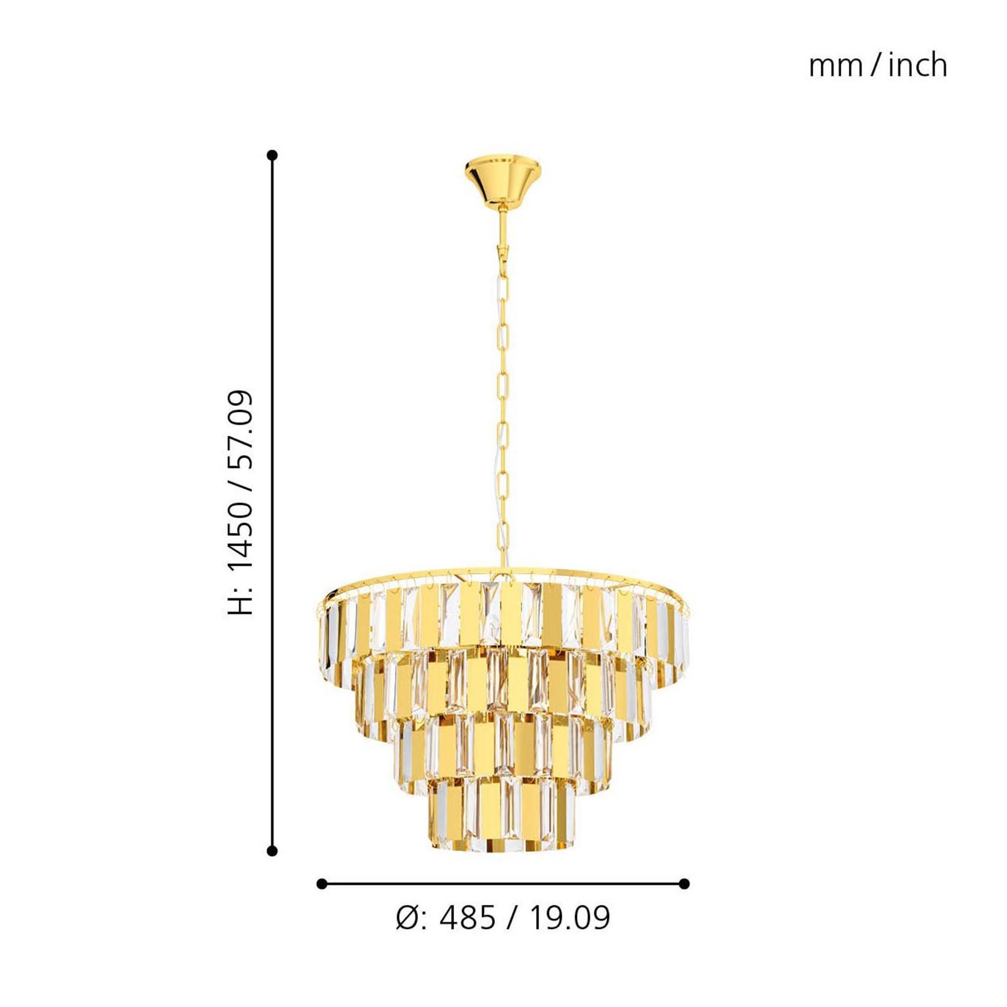 Suspension ERSEKA doré Ø48,5cm