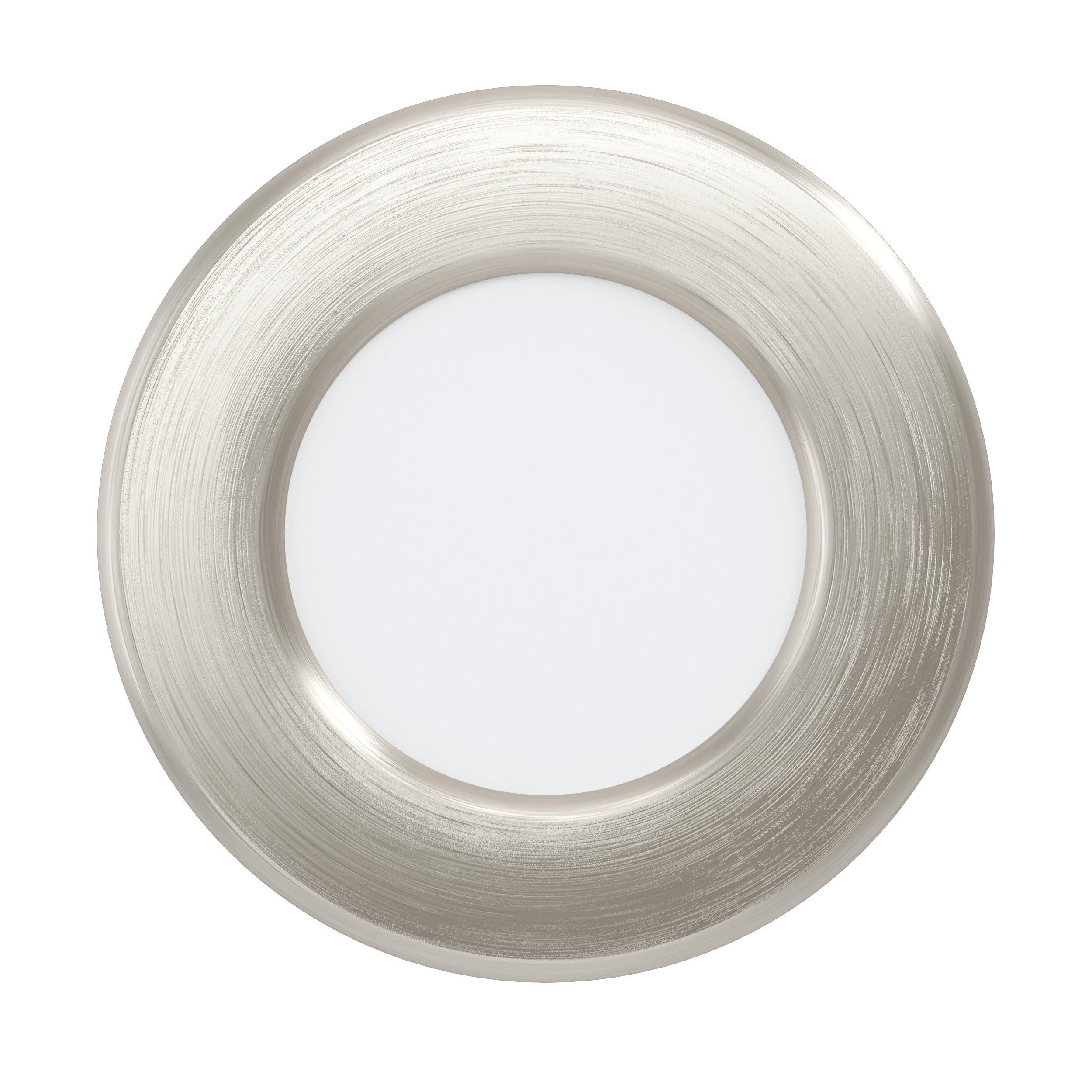 Spot à encastrer LED FUEVA 5 nickel Ø8,6cm