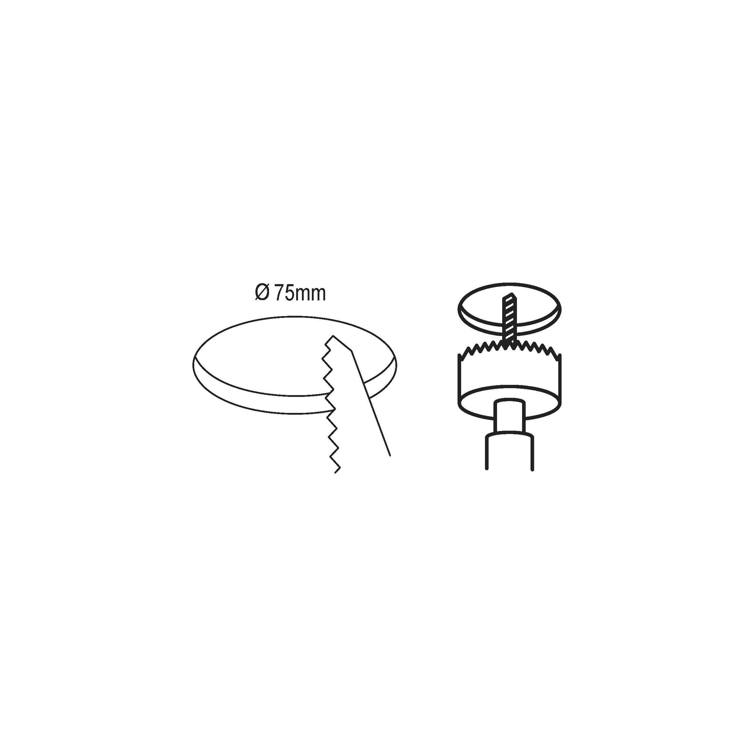 Spot à encastrer LED FUEVA 5 nickel Ø8,6cm