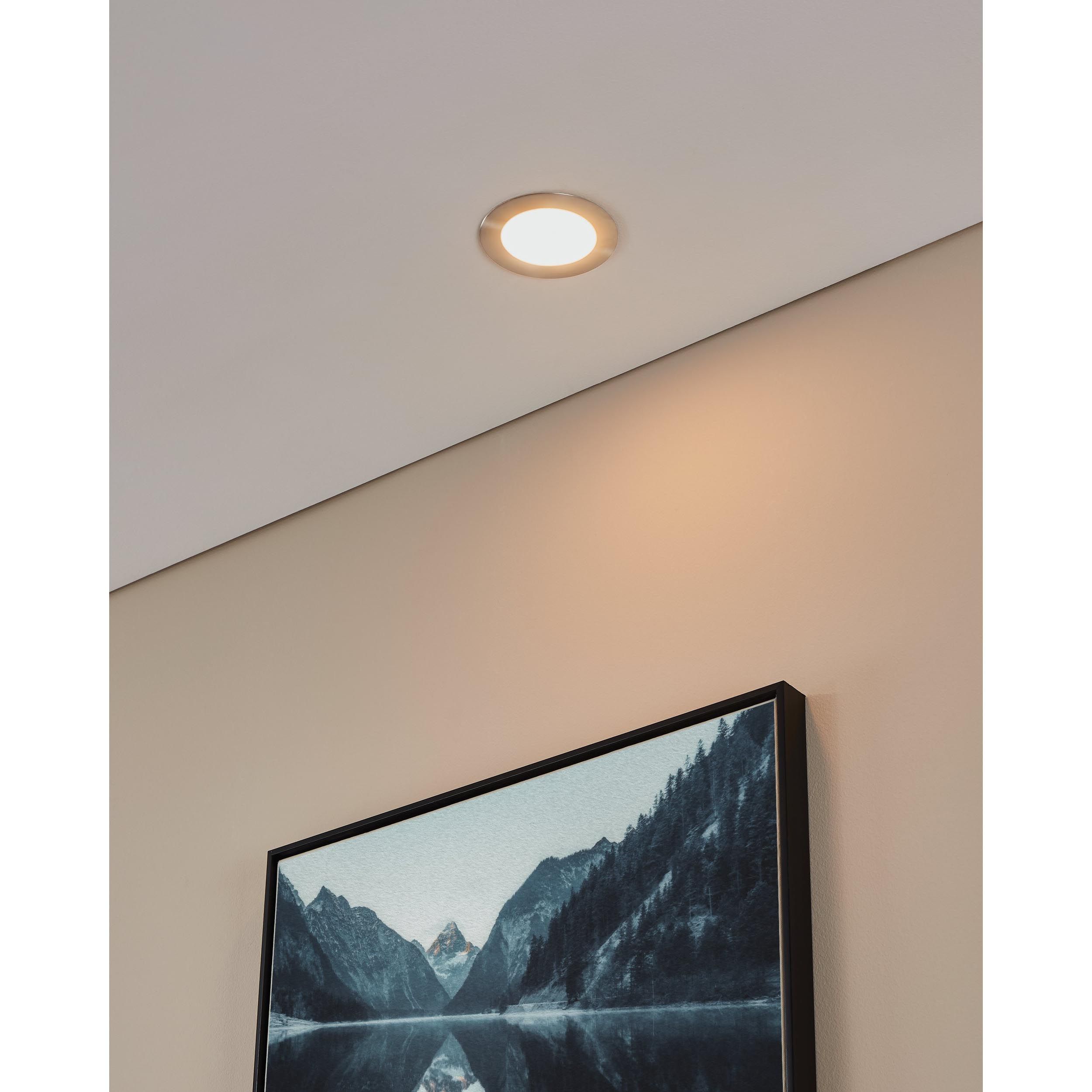 Spot à encastrer LED FUEVA 5 nickel Ø11,7cm