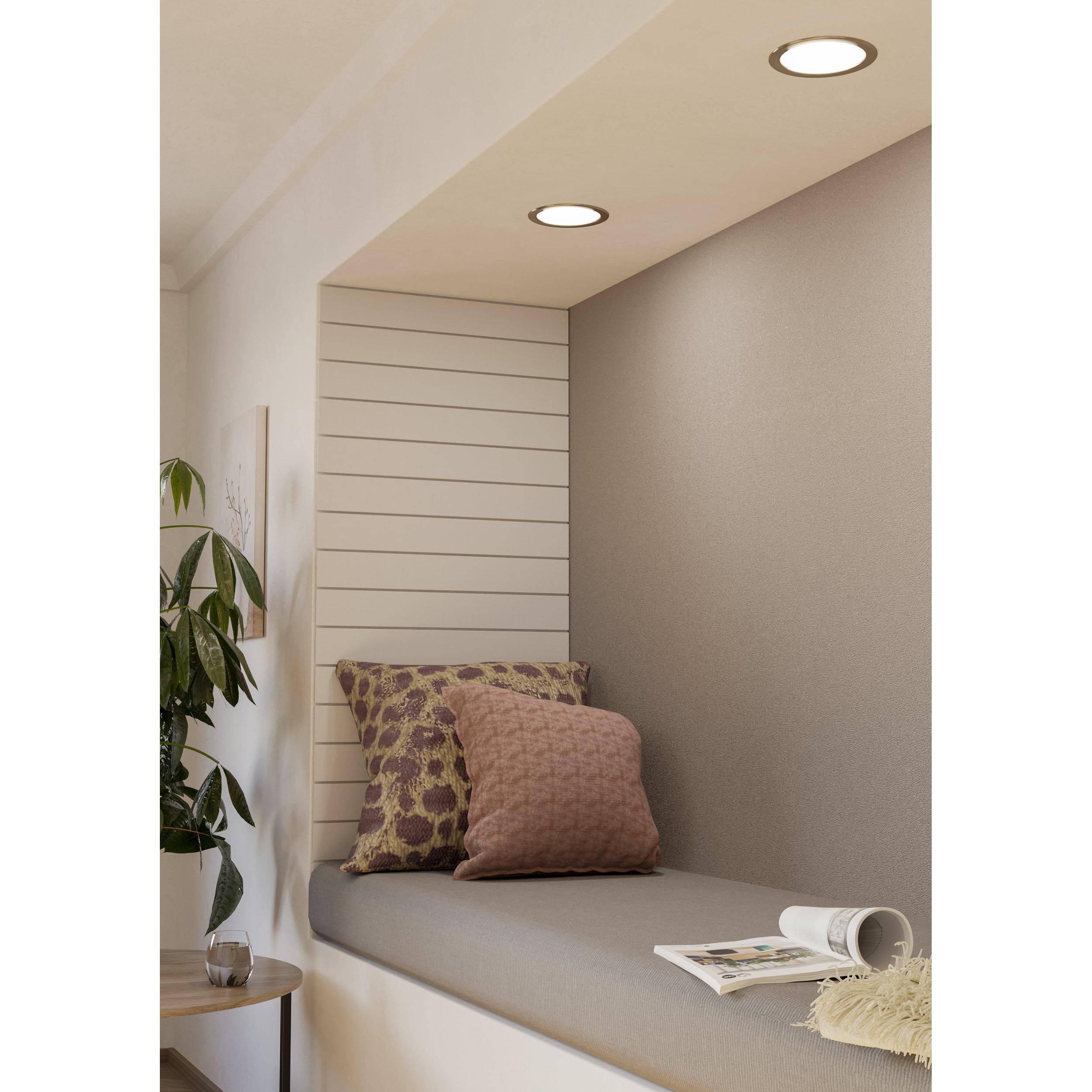 Spot à encastrer LED FUEVA 5 nickel Ø16,6cm