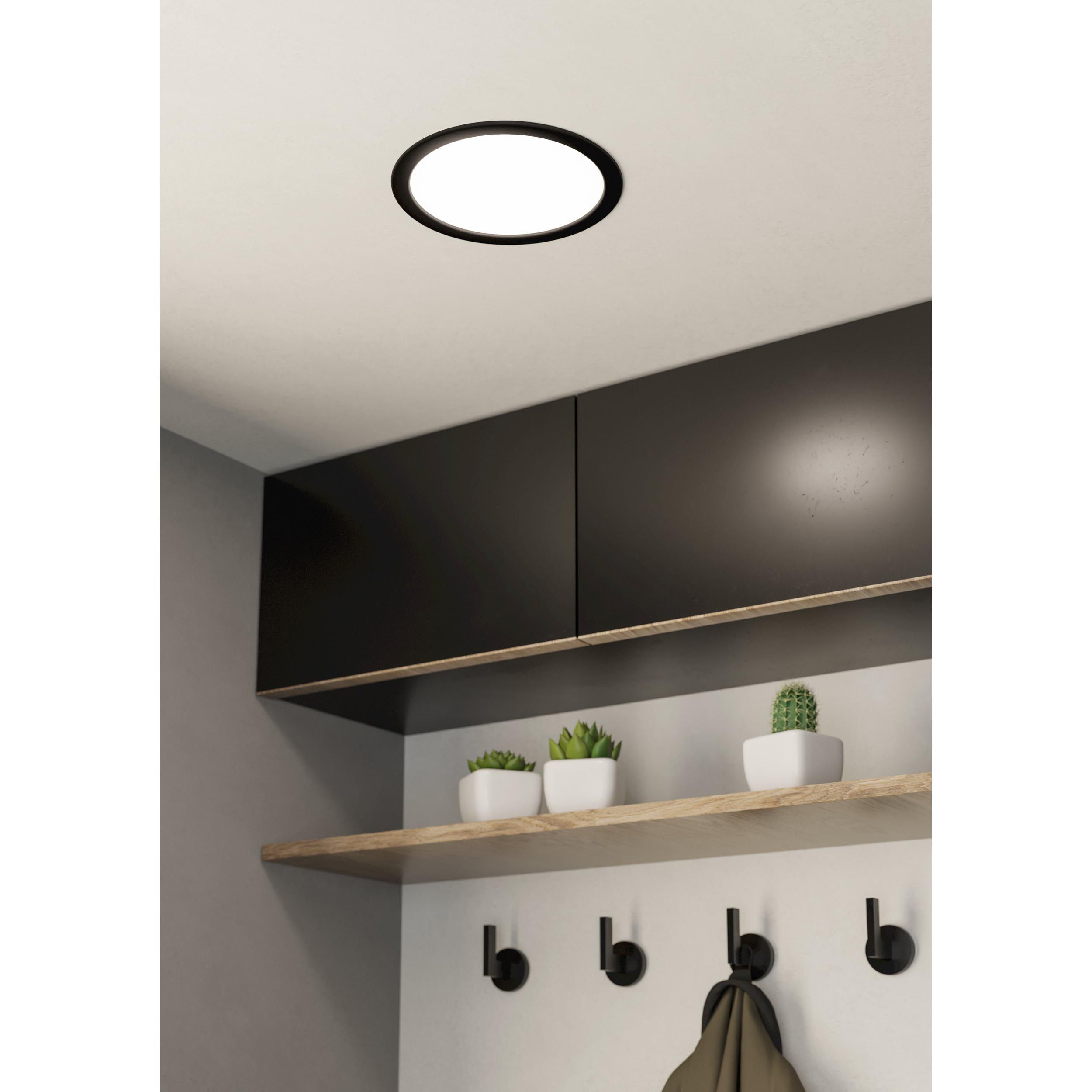 Spot à encastrer LED FUEVA 5 noir Ø21,6cm