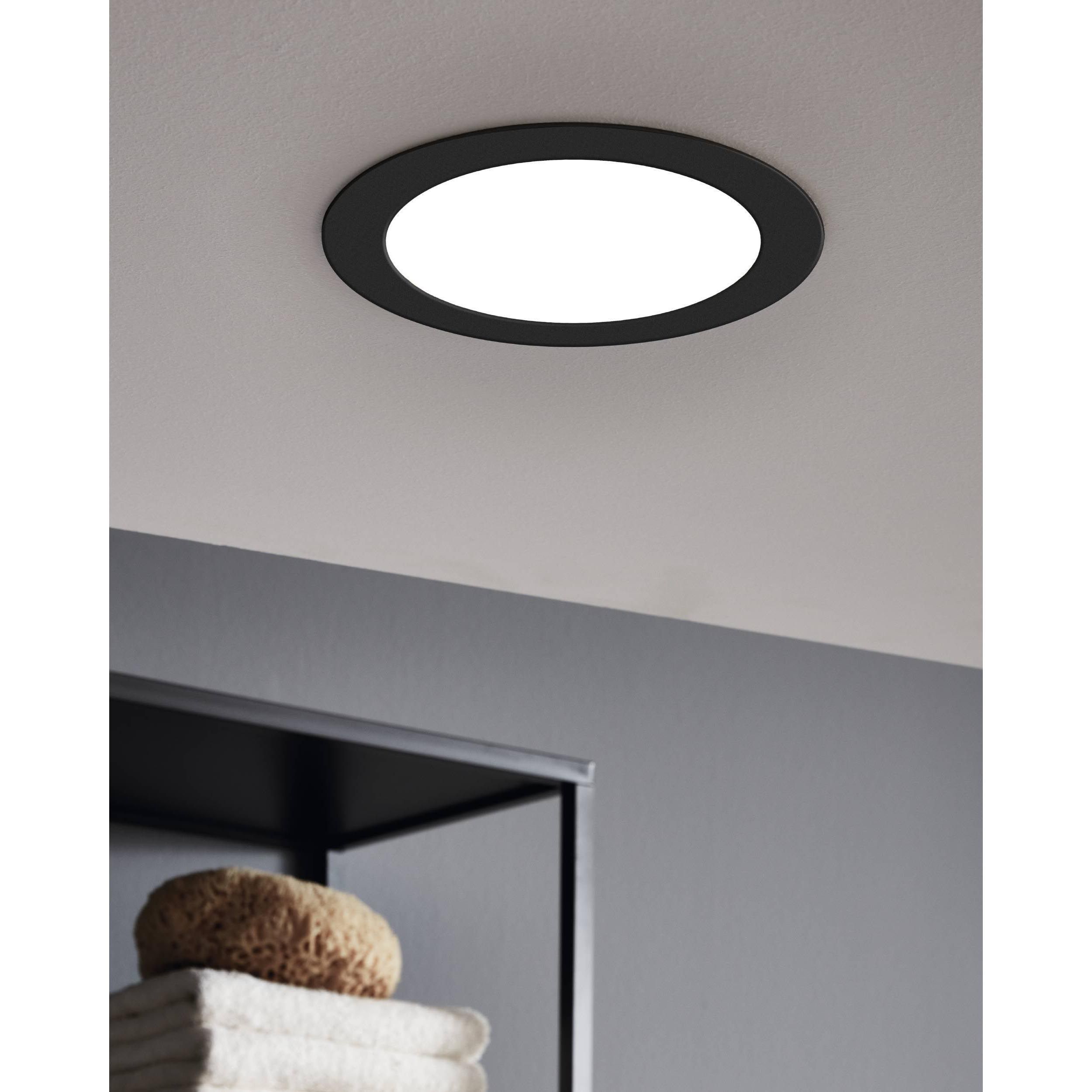 Spot à encastrer LED FUEVA 5 noir Ø21,6cm