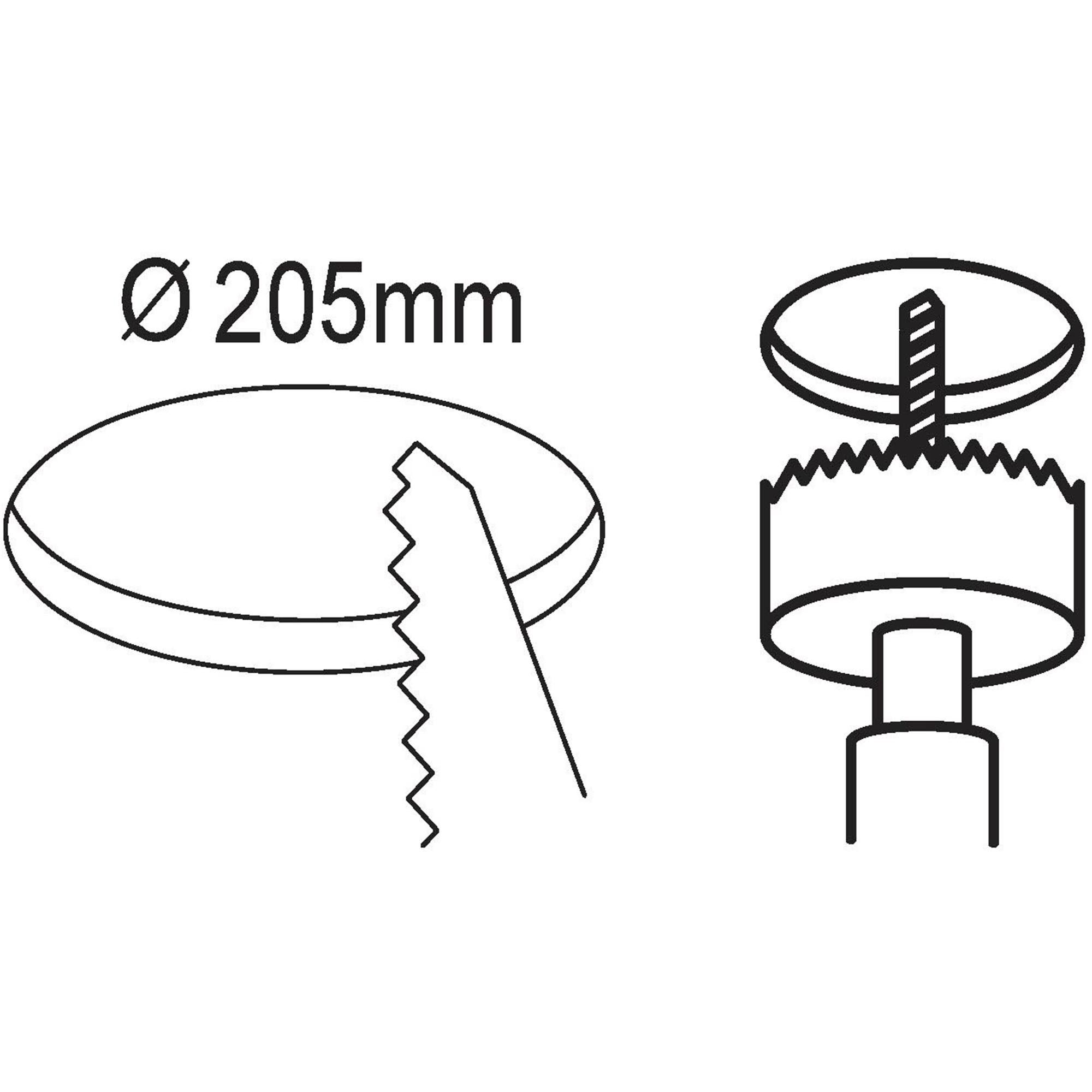 Spot à encastrer LED FUEVA 5 noir Ø21,6cm