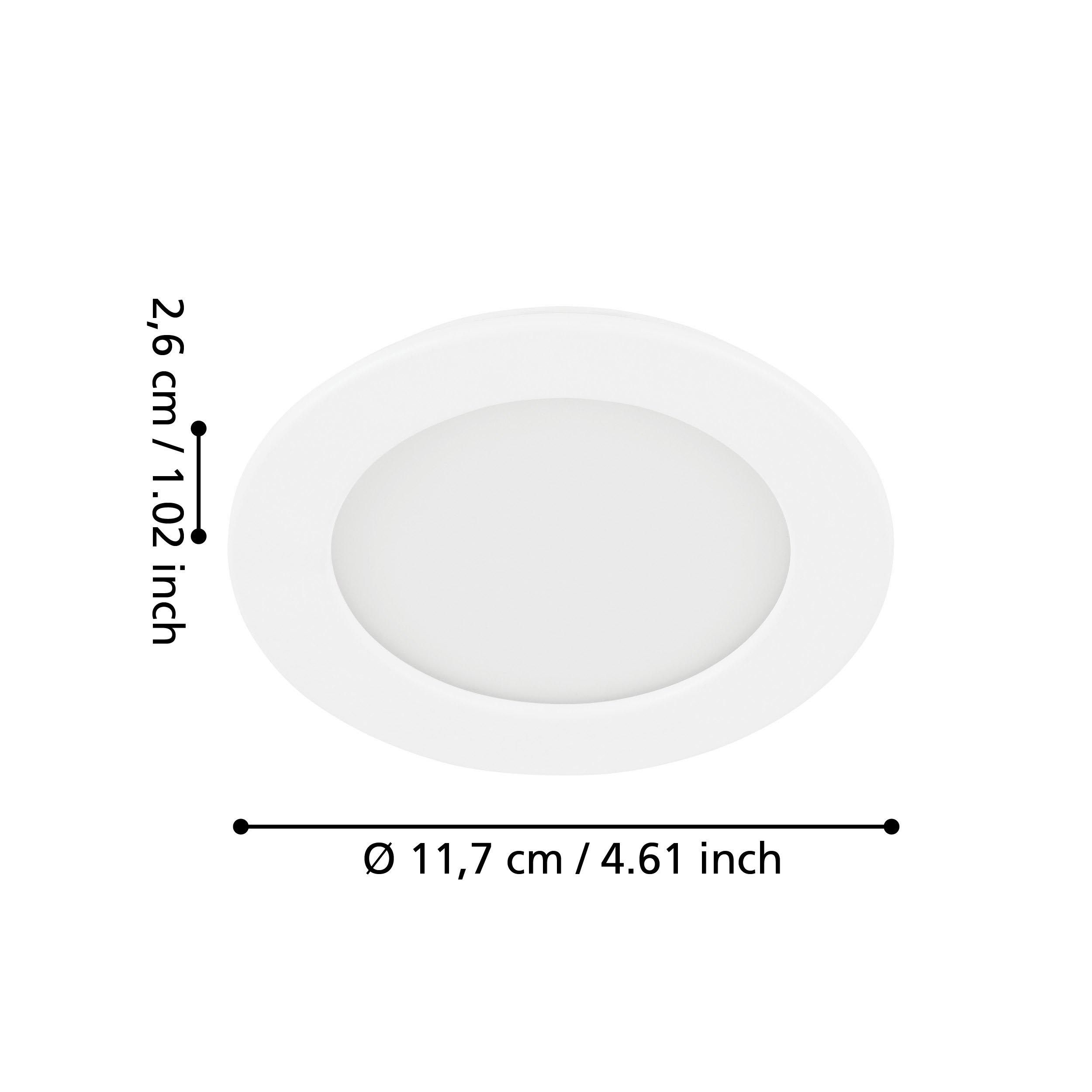 Spot à encastrer LED FUEVA 5 blanc Ø11,7cm