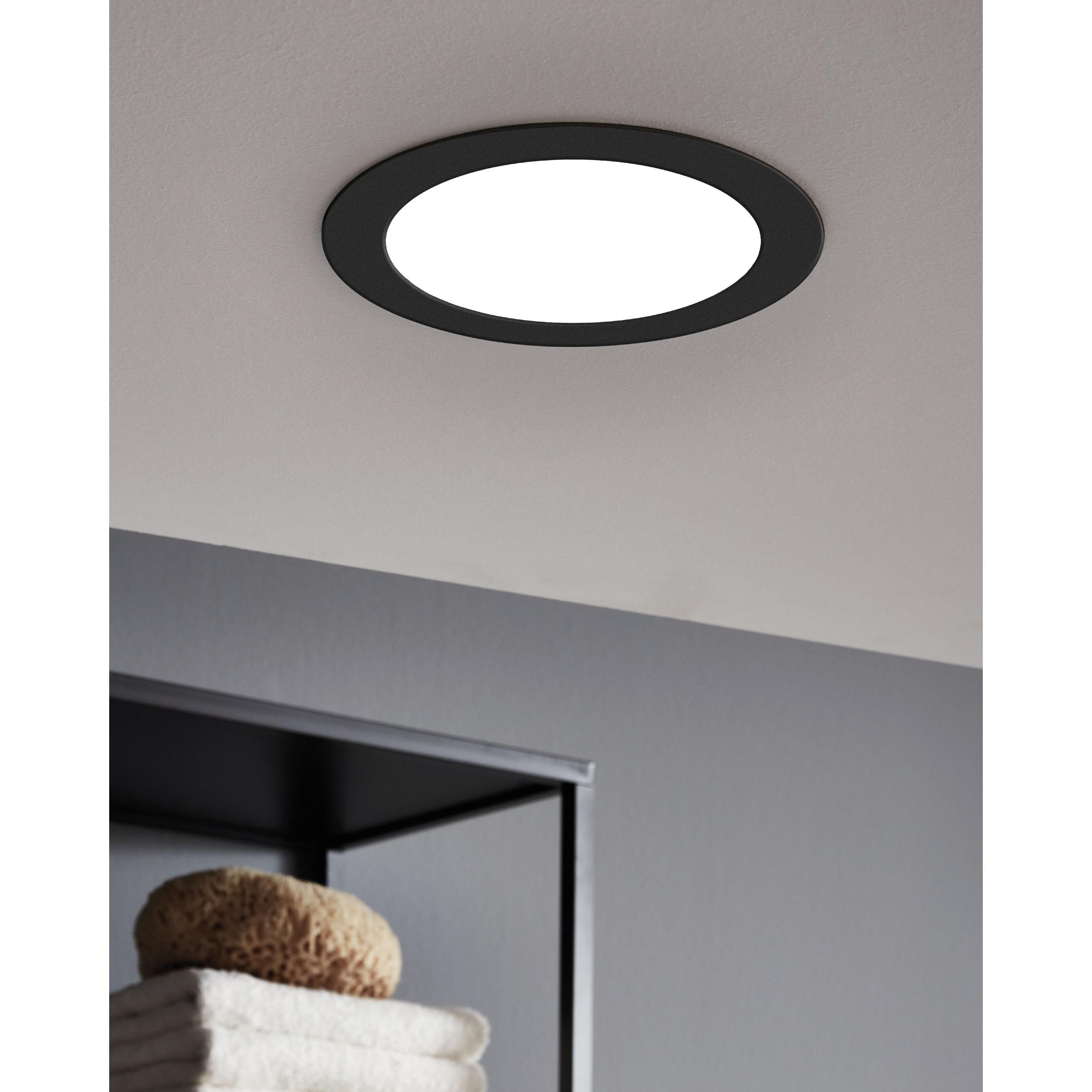Spot à encastrer LED FUEVA 5 noir Ø16,5cm