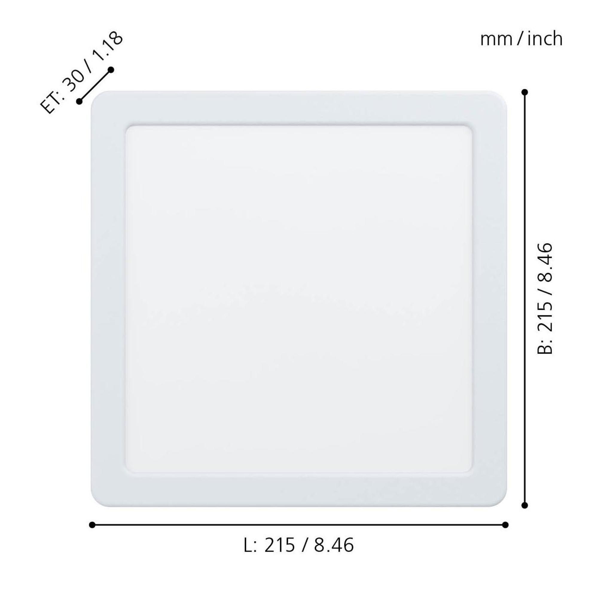 Spot à encastrer LED FUEVA 5 blanc 21,6x22cm