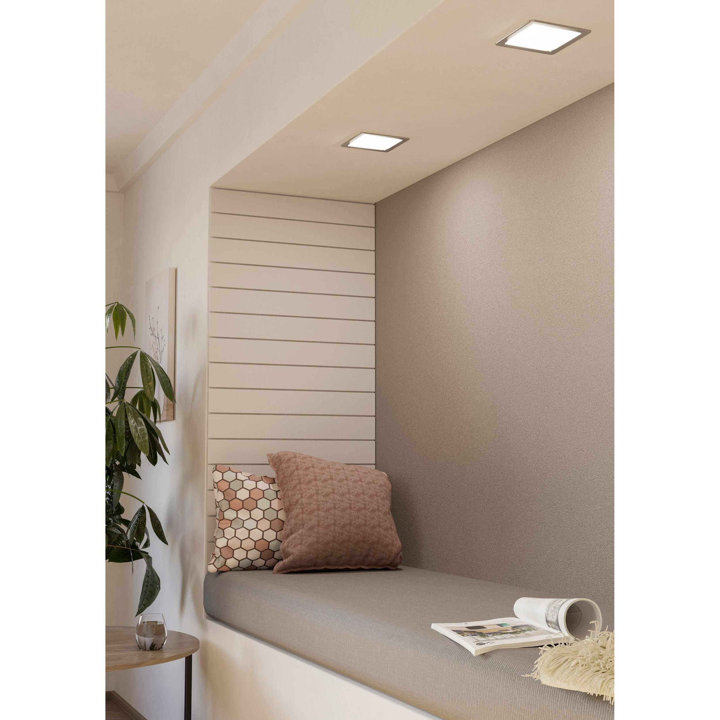 Spot à encastrer LED FUEVA 5 nickel 16,5x17cm